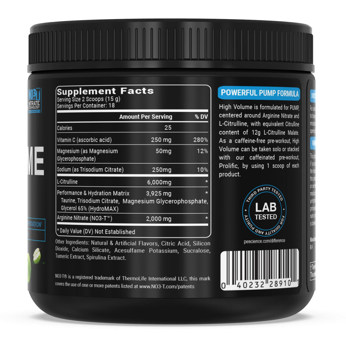 PEScience - Pre-entrenamiento sin estimulación de alto volumen, manzana verde agria, 36 cucharadas