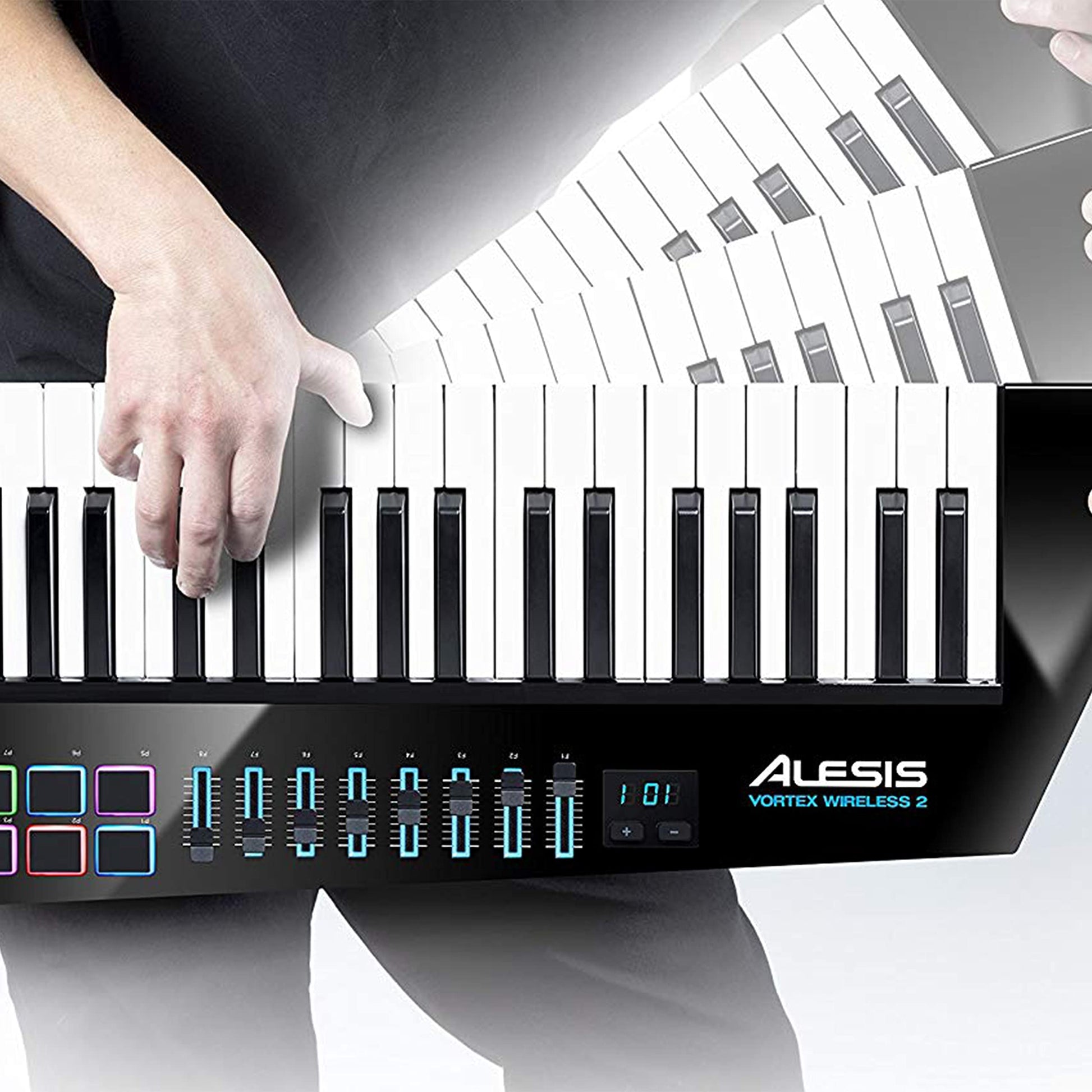 Alesis Vortex Wireless 2 - Keytar Inalámbrico con teclado controlador MIDI USB con sensor de inclinación y un paquete de software profesional