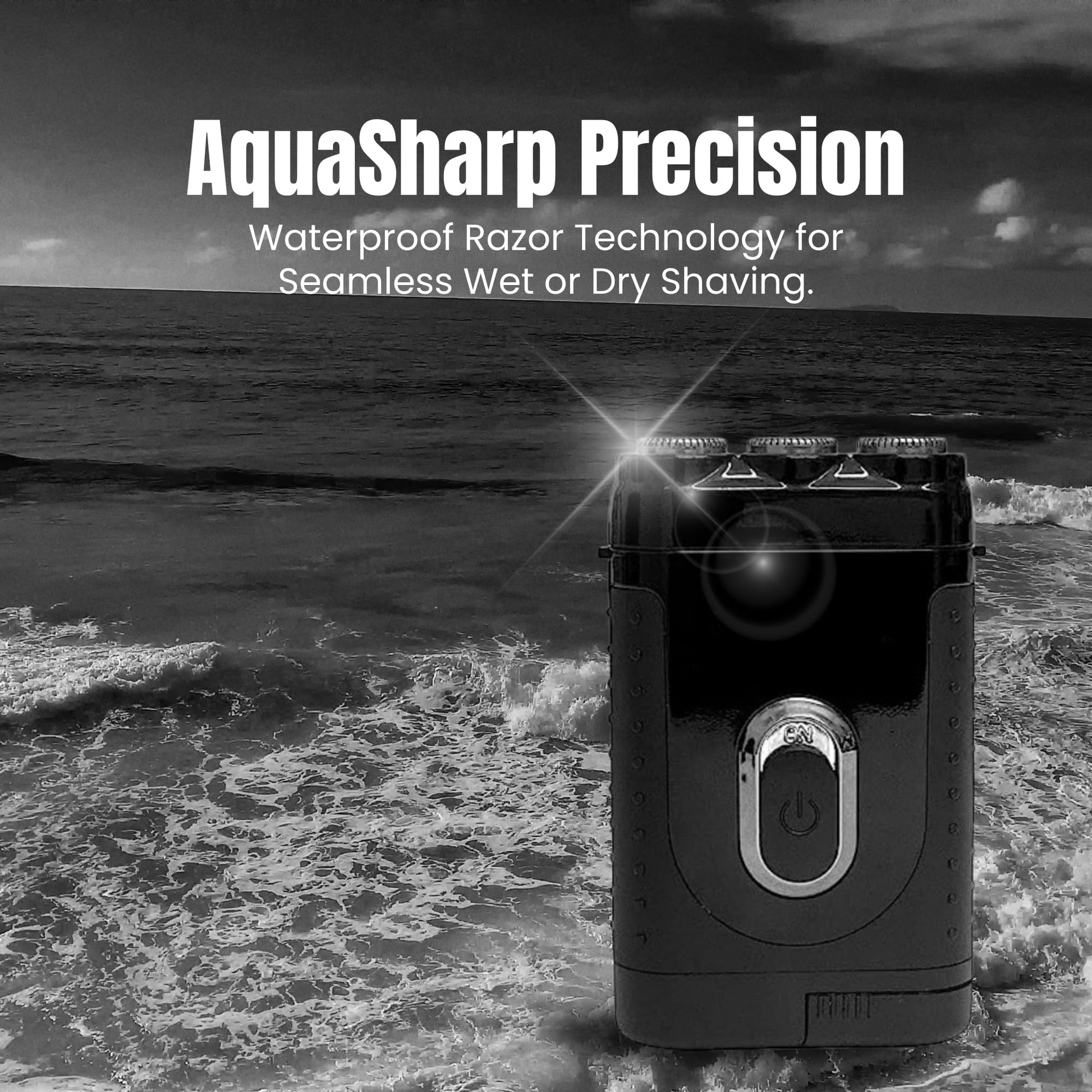 Afeitadora Eléctrica Tacshaver Negra Recargable 3D Inalámbrica para Hombre