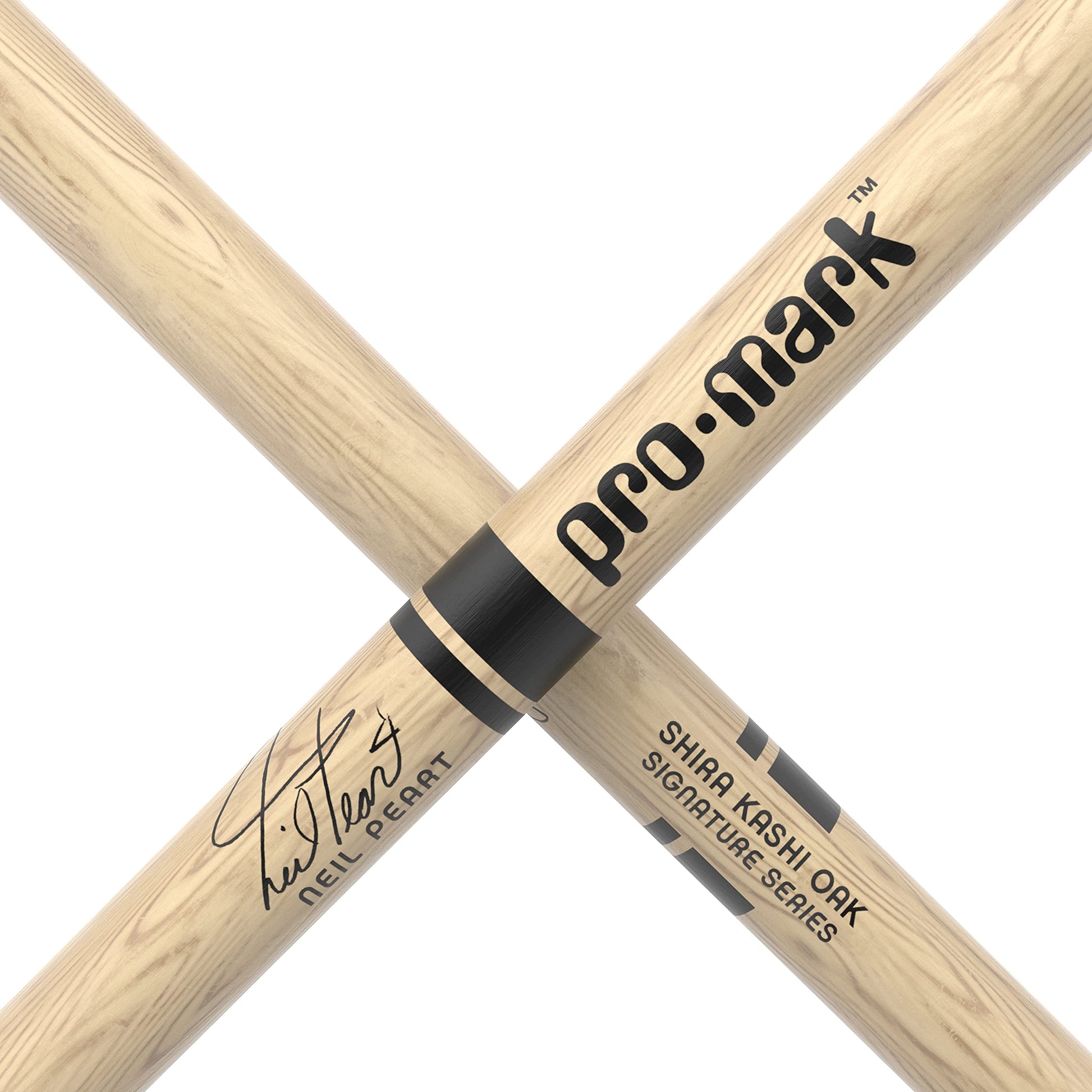 ProMark | Baquetas Neil Peart Classic Attack 747 Shira Kashi Roble, punta de madera ovalada, 1 par