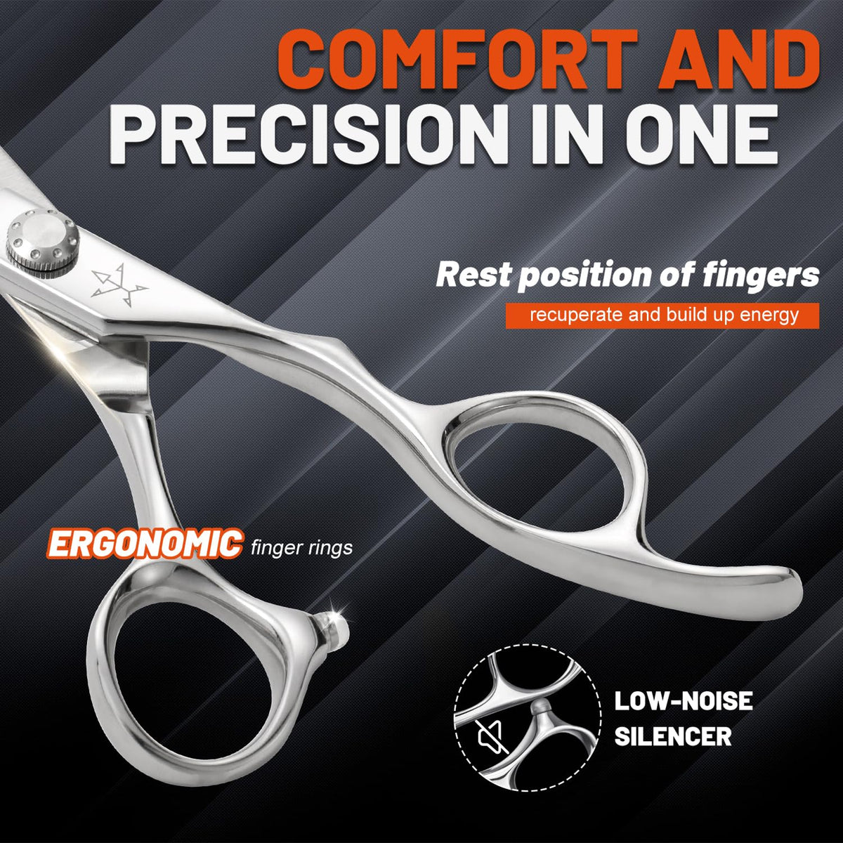 Fengliren Tijeras profesionales de alta gama para adelgazar el cabello, tijeras de corte de dientes, peluquería para peluquería, tijeras texturizantes, extremadamente afiladas, aleación de acero