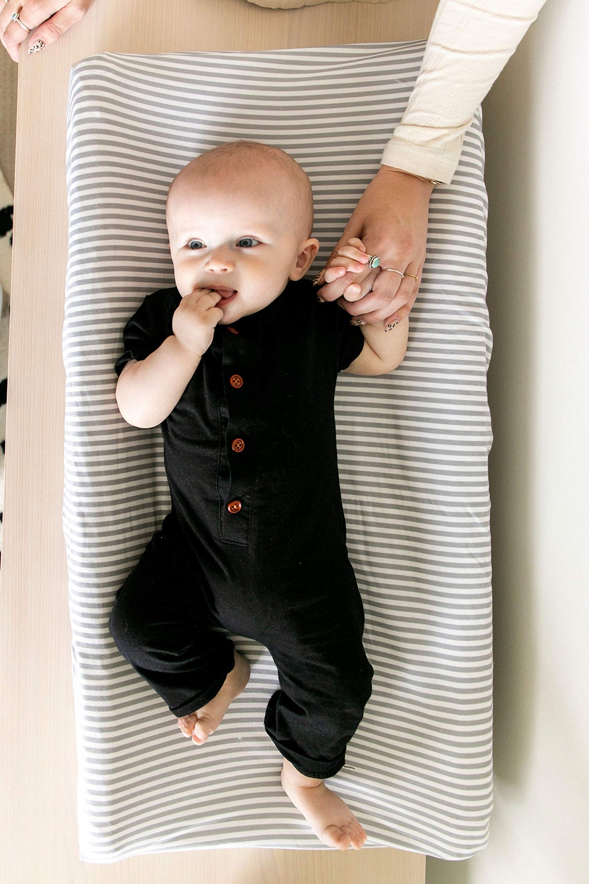 Premium Knit Diaper Changing Pad Cover"Everest" by Copper Pearl