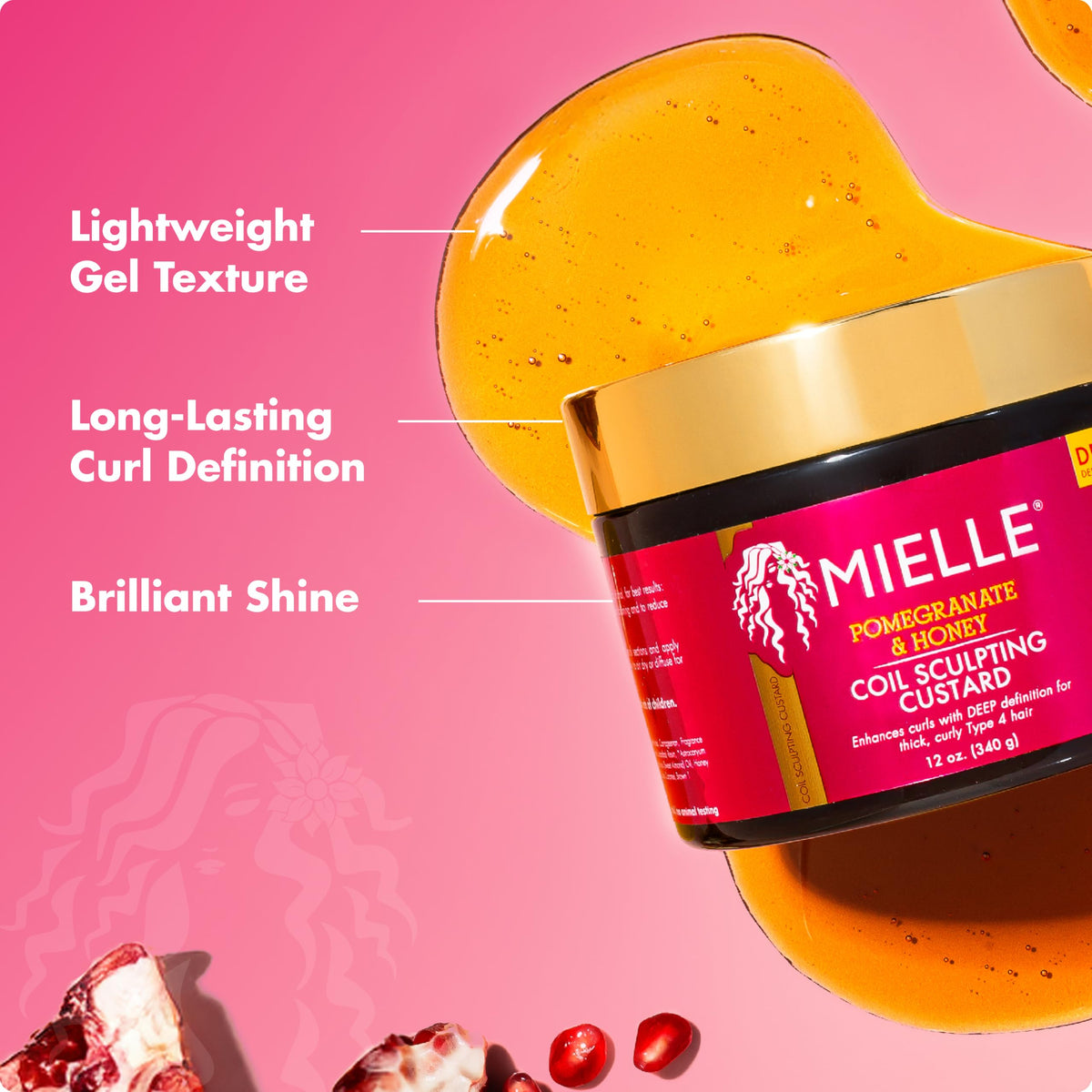 Mielle Organics Pomegranate & Honey Curling Custard 12oz