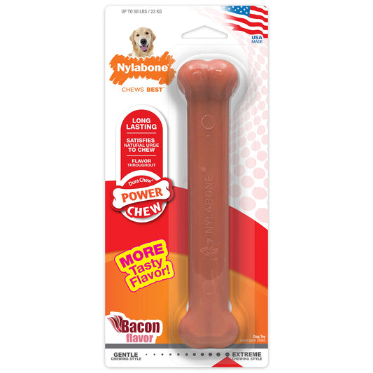 Juguete Masticable de Hueso Nylabone Sabor Bacon Grande