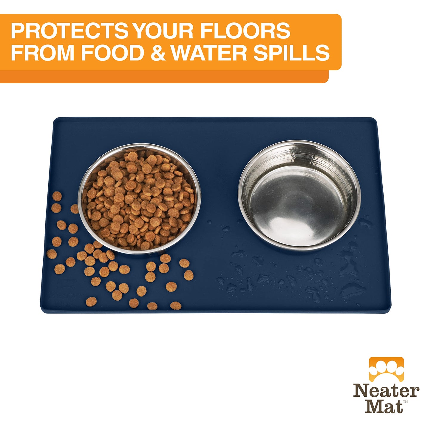 Alfombrilla para Mascotas Neater Pet Brands Azul Oscuro Impermeable de Silicona