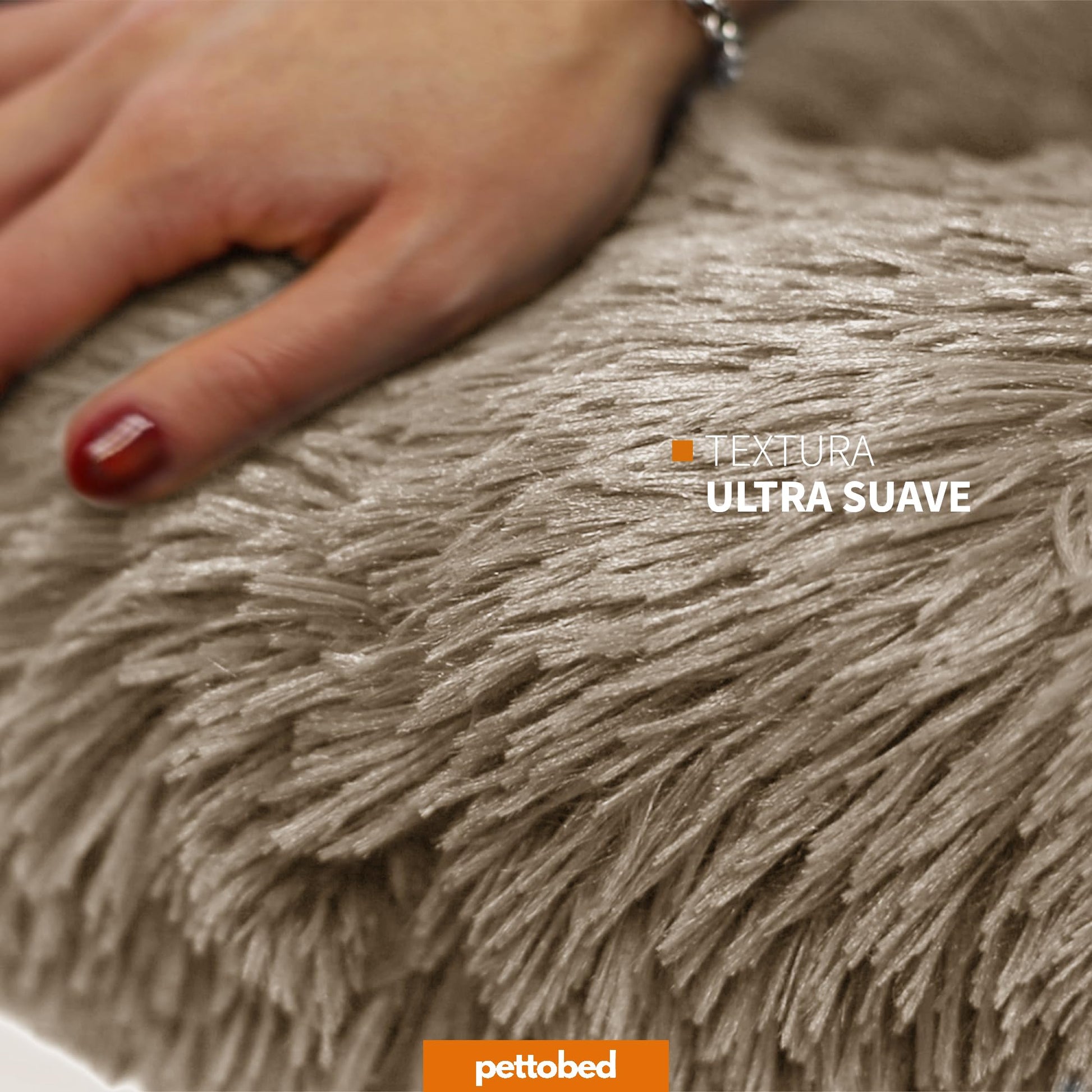 Cama Antiestrés para Mascotas Pet To Bed Light Brown Esponjosa y Afelpada Tamaño Small