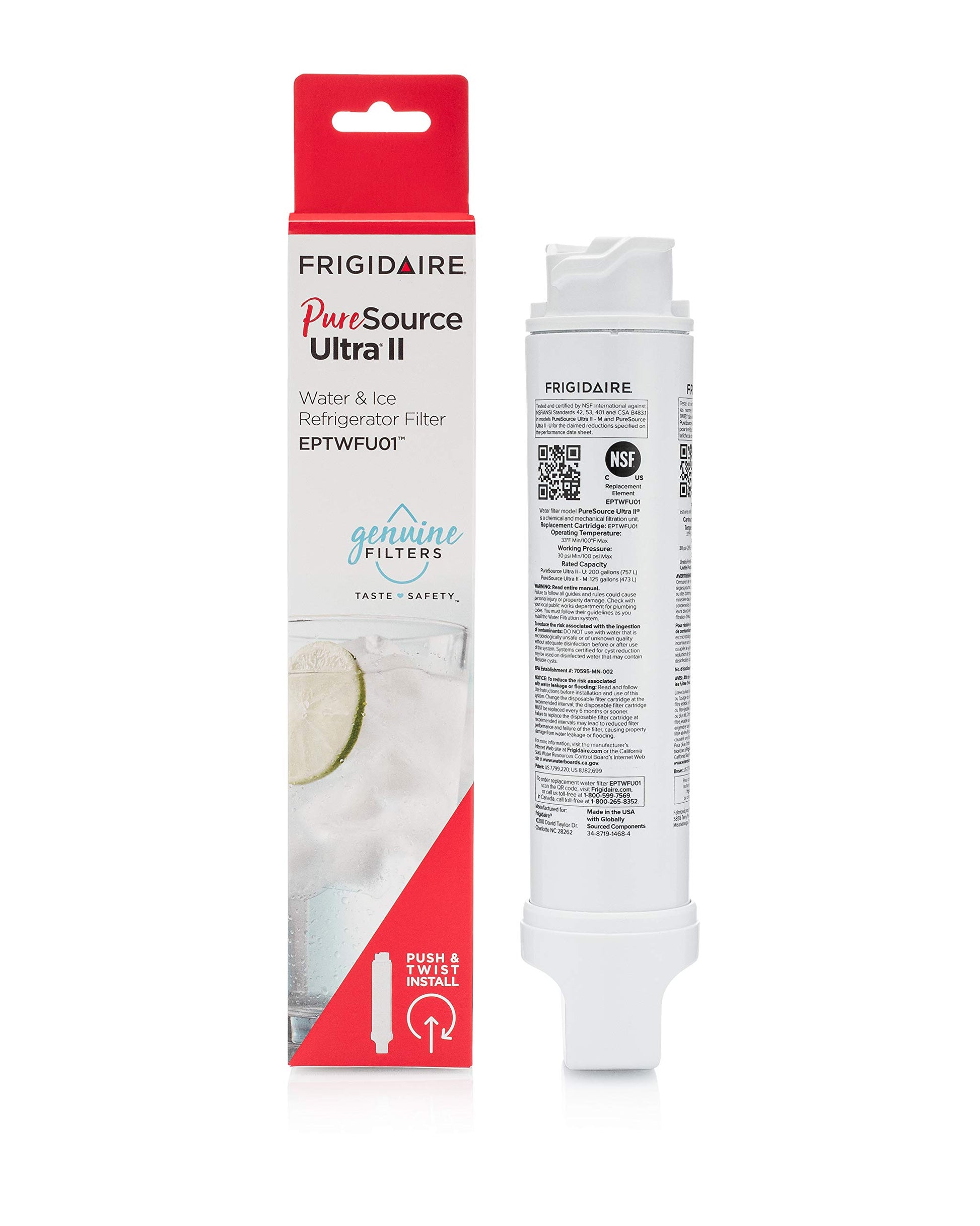 Frigidaire FRIGCOMBO4 PureSource (EPTWFU01) y PureAir Ultra II (PAULTRA2) Kit combinado de filtro de agua y aire