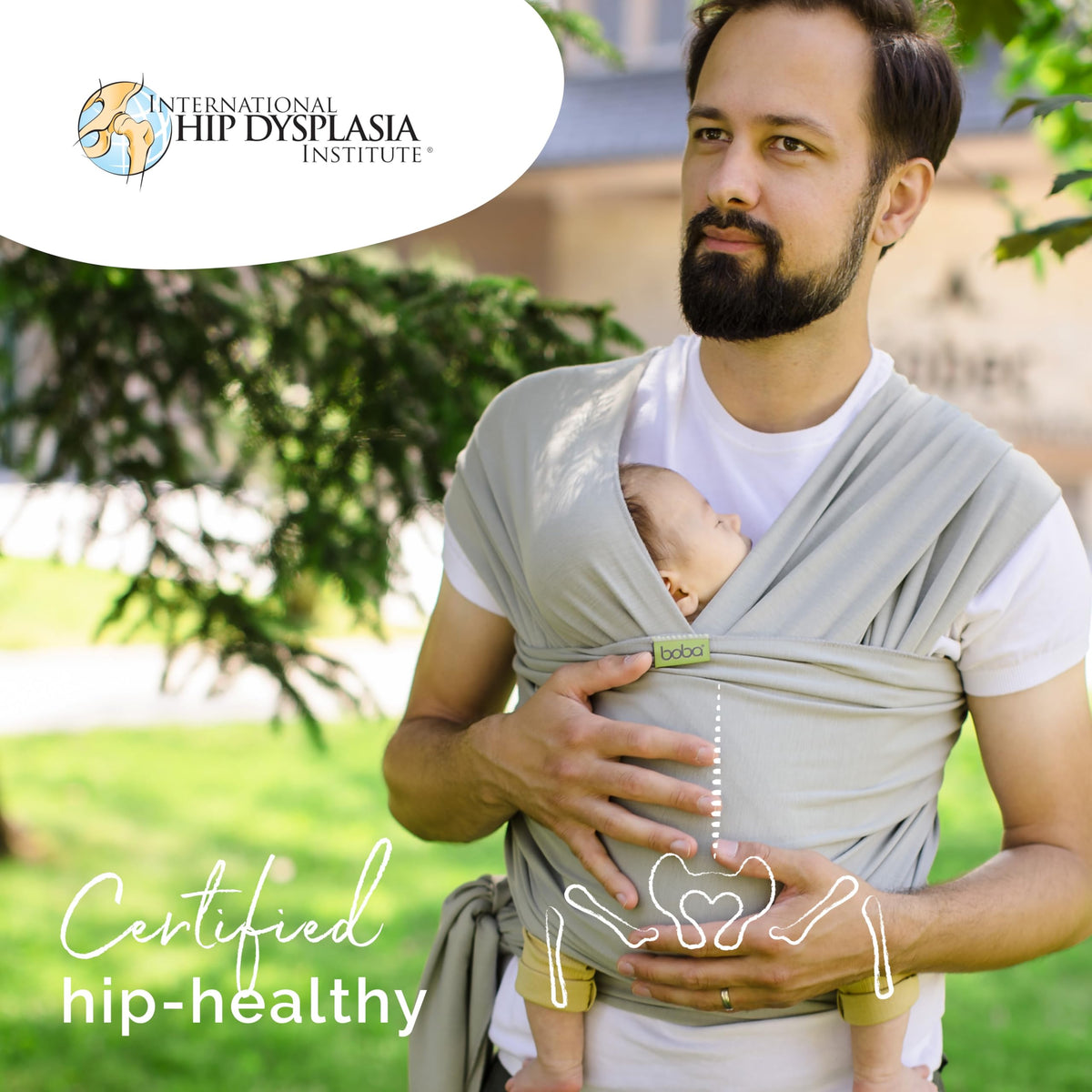 Boba Fular Elástico Portabebé Boba Wrap, para Bebés Recién Nacidos y Niños Hasta 16 Kg (Serenity Light Grey)