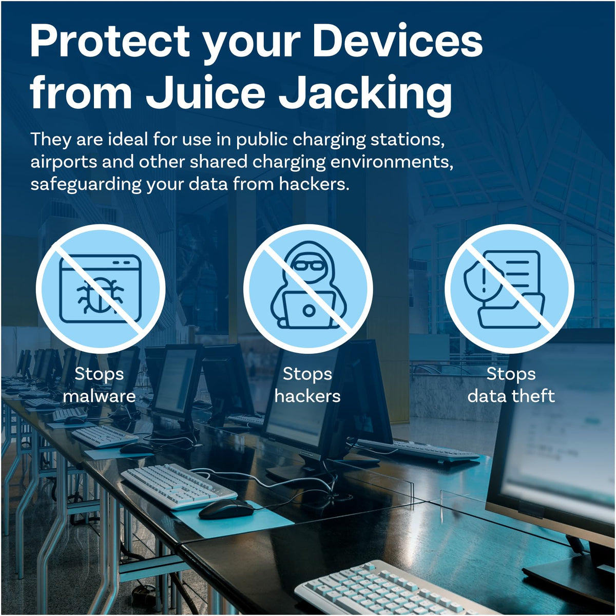 Bloqueador de Datos USB MMOBIEL Negro con Protección Contra Juice Jacking