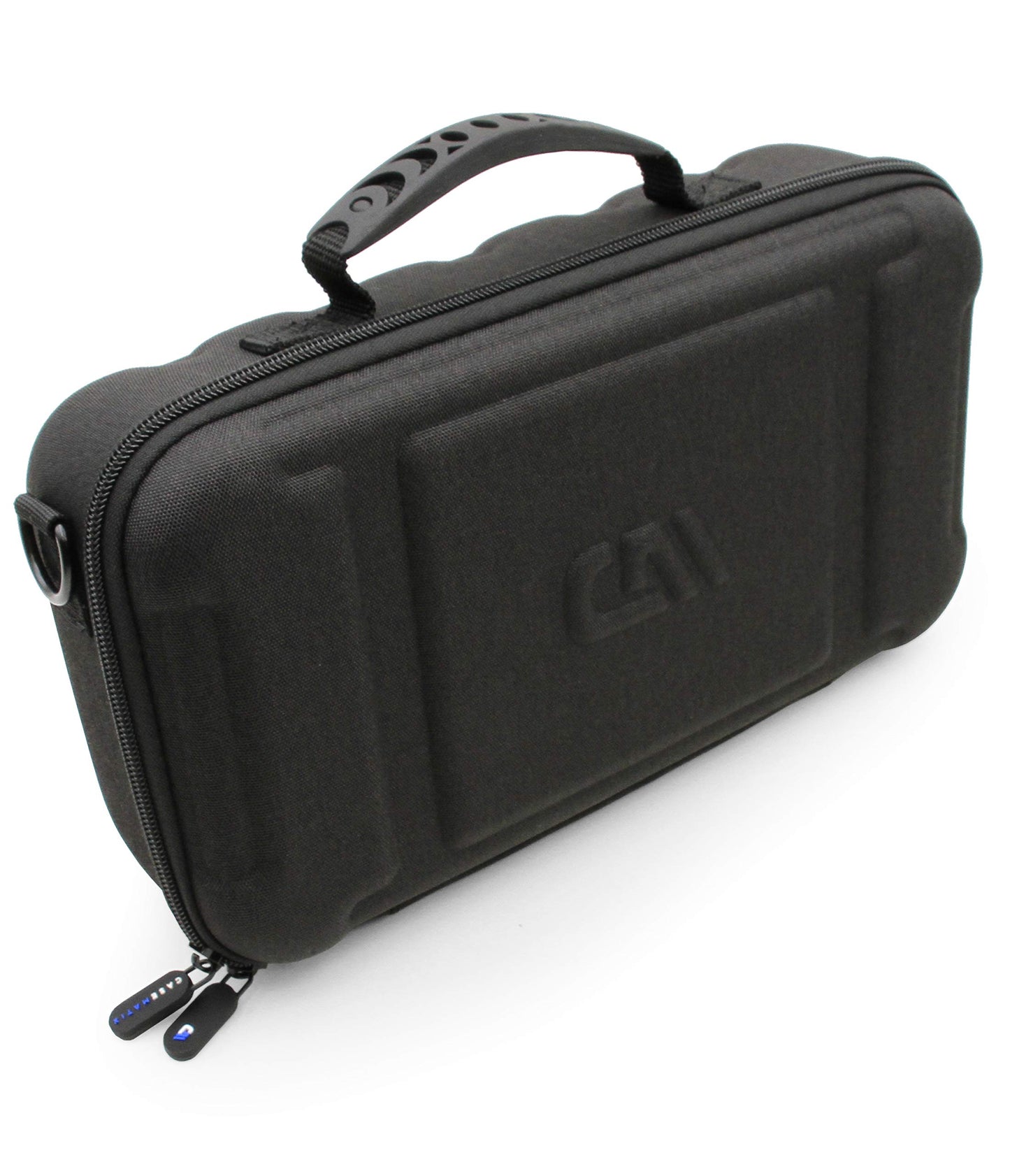 CASEMATIX Funda de viaje compatible con Audio-technica AT-SB727 Tocadiscos portátil Sound Burger reproductor de discos de vinilo – Incluye funda de transporte solo con asa y correa para el hombro,