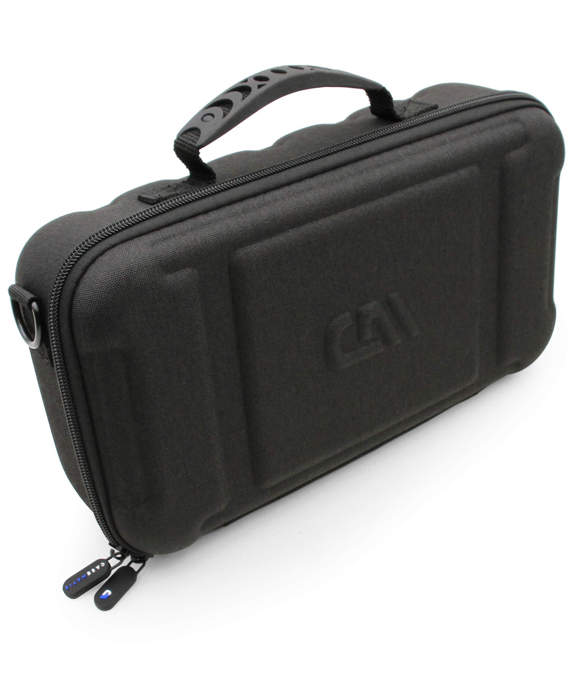 CASEMATIX Funda de viaje compatible con Audio-technica AT-SB727 Tocadiscos portátil Sound Burger reproductor de discos de vinilo – Incluye funda de transporte solo con asa y correa para el hombro,