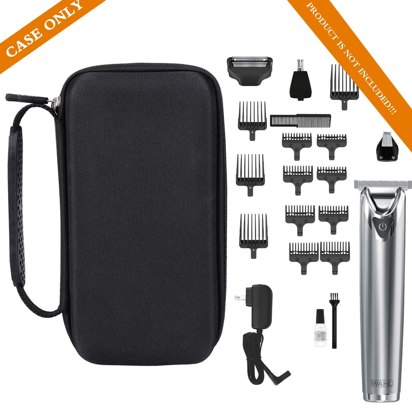 Aproca Hard Travel Storage Case Fit Wahl Clipper Stainless Steel Lithium Ion Plus Beard Trimmer Hair Clippers Shavers 9818 / Braun MGK3060 Men's Beard Trimmer