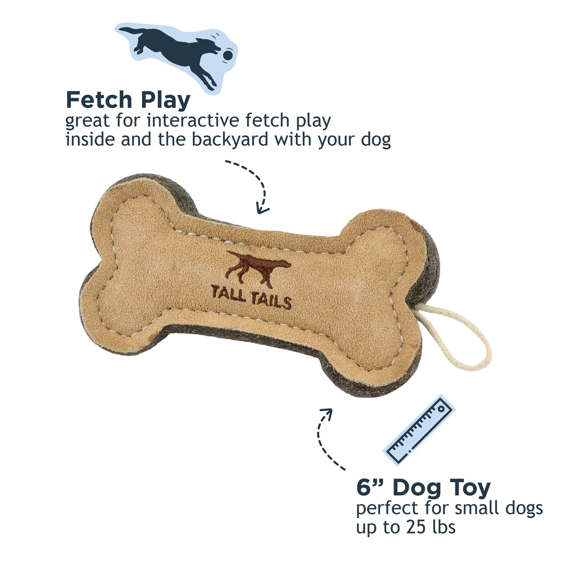 Hueso de Cuero Natural Tall Tails 15,24 cm para Perro