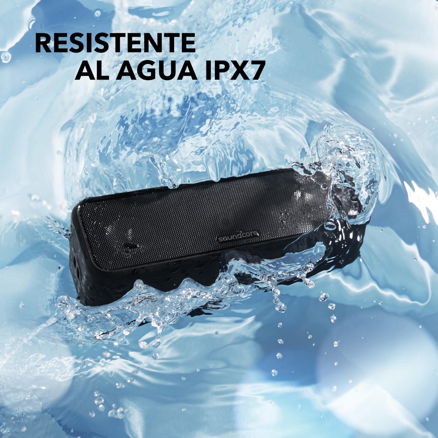 Soundcore by Anker 3 Bocinas Portátiles Bluetooth con Sonido Estéreo, Diafragmas de Titanio Puro, PartyCast, BassUp, 24h Reproducción, IPX7, App con Ecualizador Personalizado,Casa, Playa y Exterior