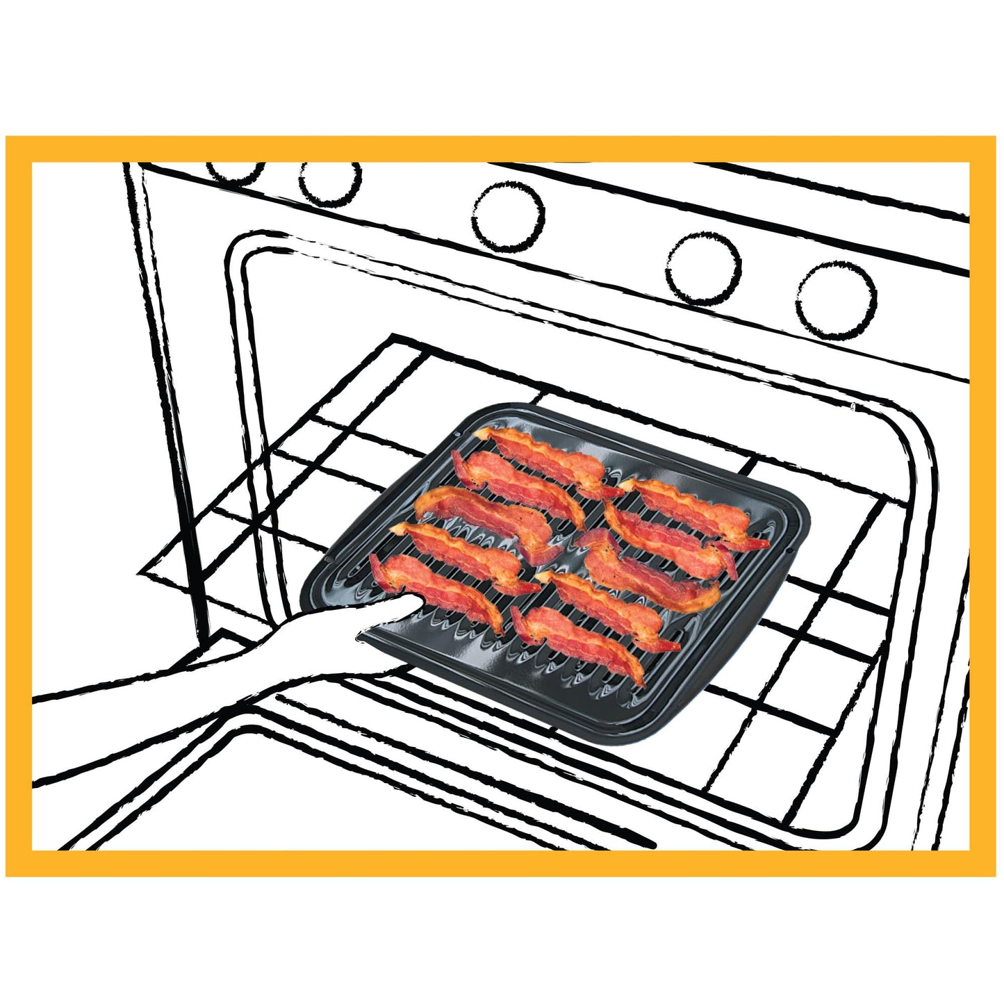 Broiler Pan Range Kleen Porcelana con Parrilla Porcelana