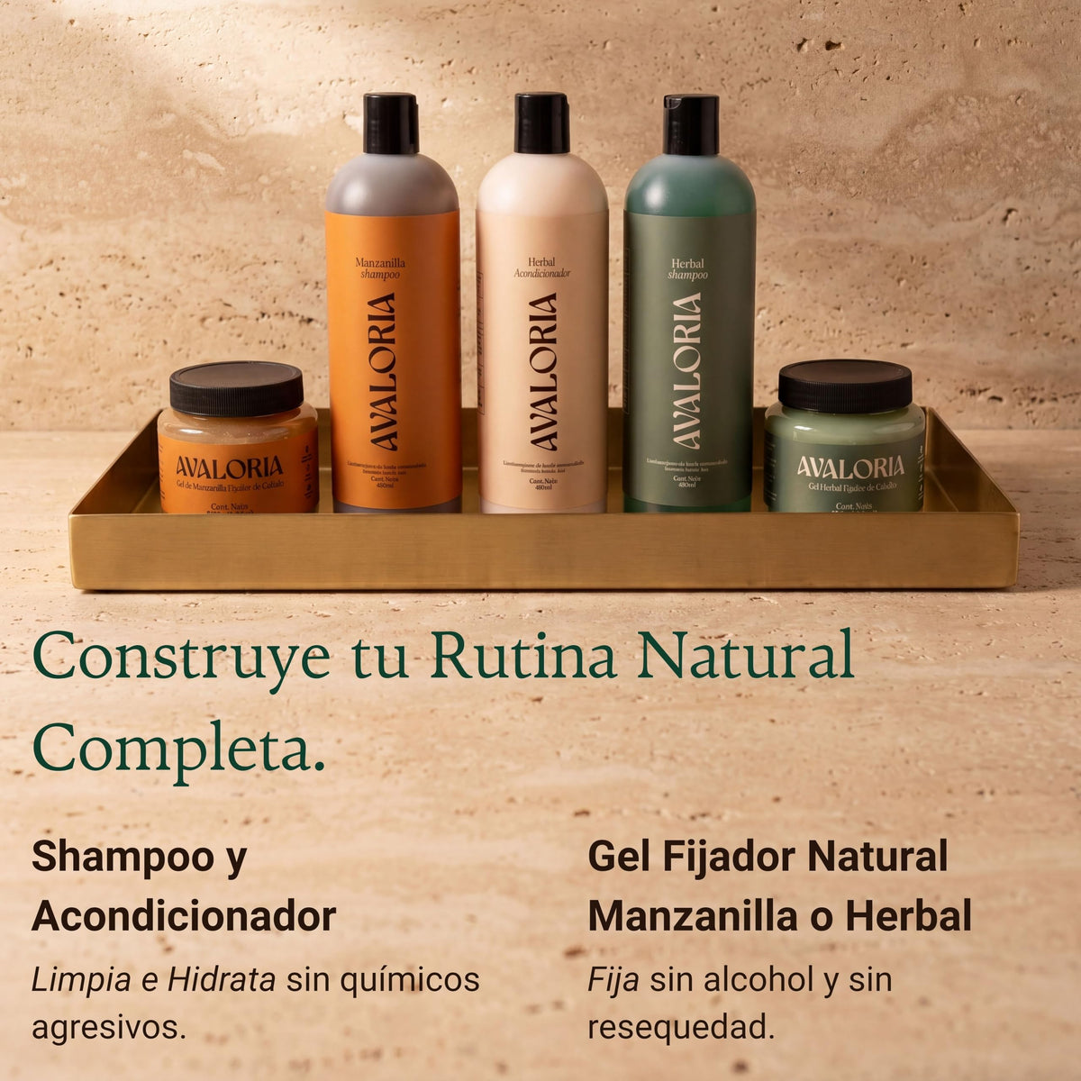Avaloria Shampoo de Manzanilla Sin Sulfatos, Parabenos ni Sales – para Brillo y Anticaída – Extracto 100% Natural con 10 Hierbas – Hidratación, Brillo y Crecimiento – Herbal - 480 ml