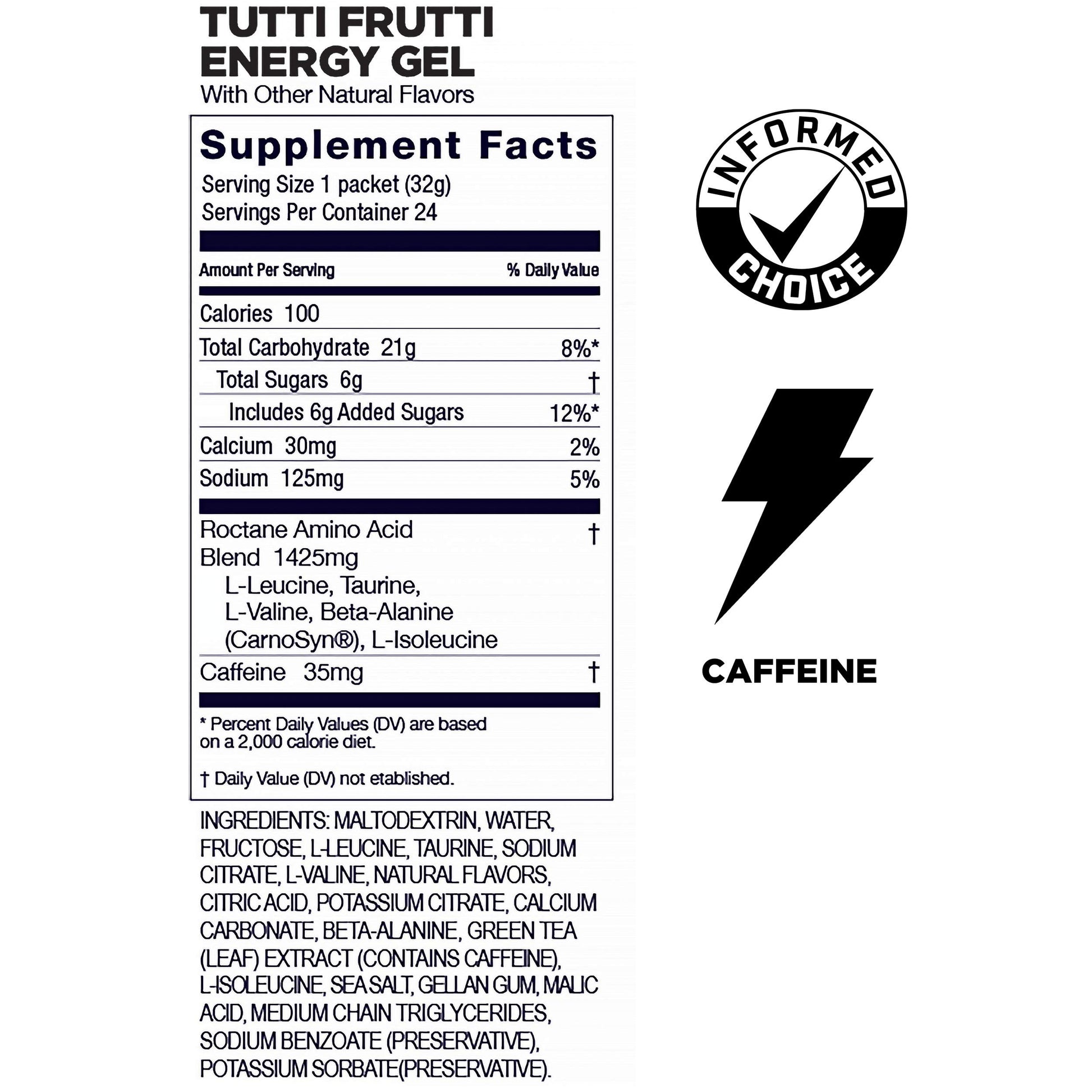 GU Energy Roctane Ultra Endurance Energy Gel, Tutti Frutti, 24-Count