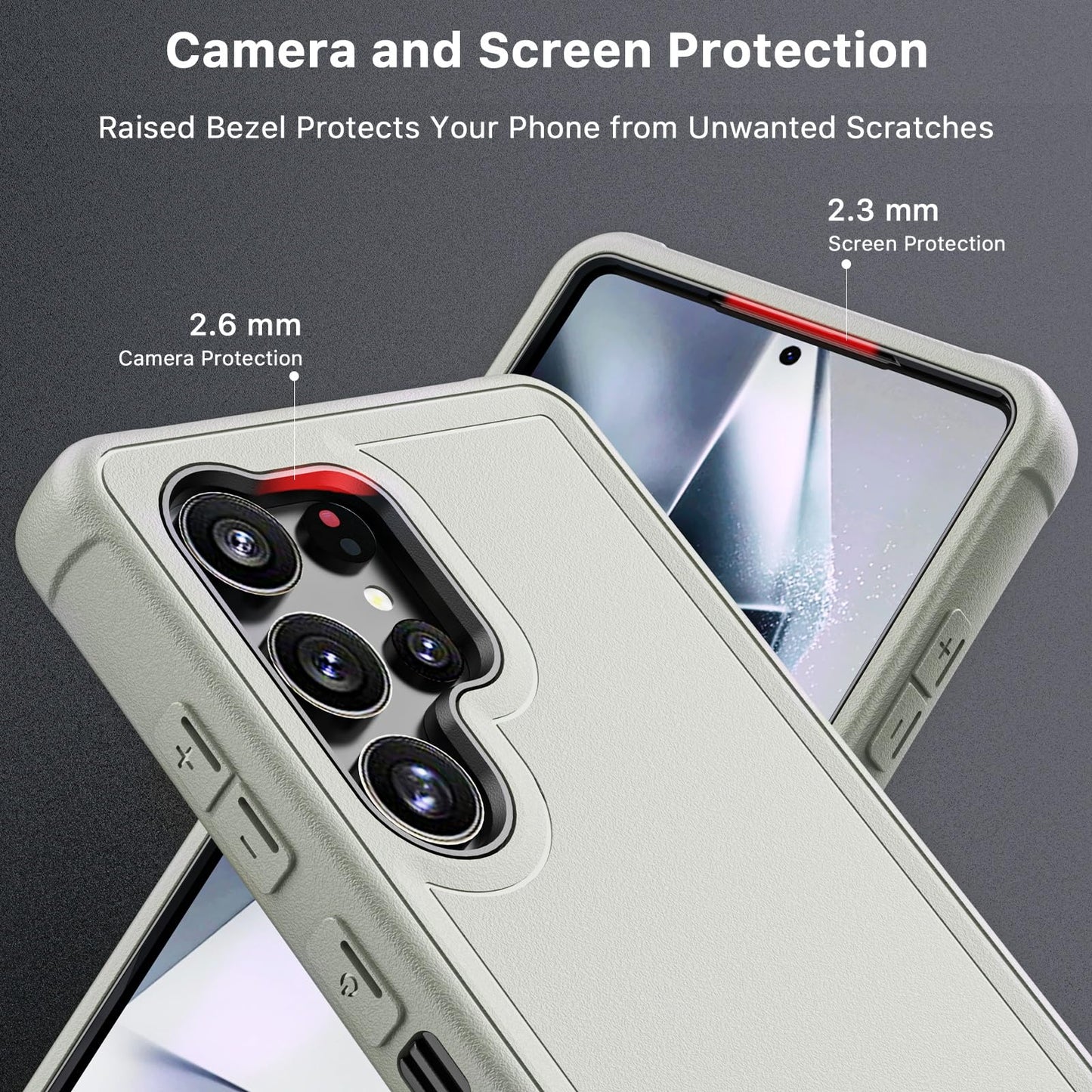M MYBAT PRO Maverick Series - Funda para Samsung Galaxy S25 Ultra con funda para clip para cinturón, 6.9 pulgadas, resistente grado militar con soporte giratorio de 360° (sin protector de