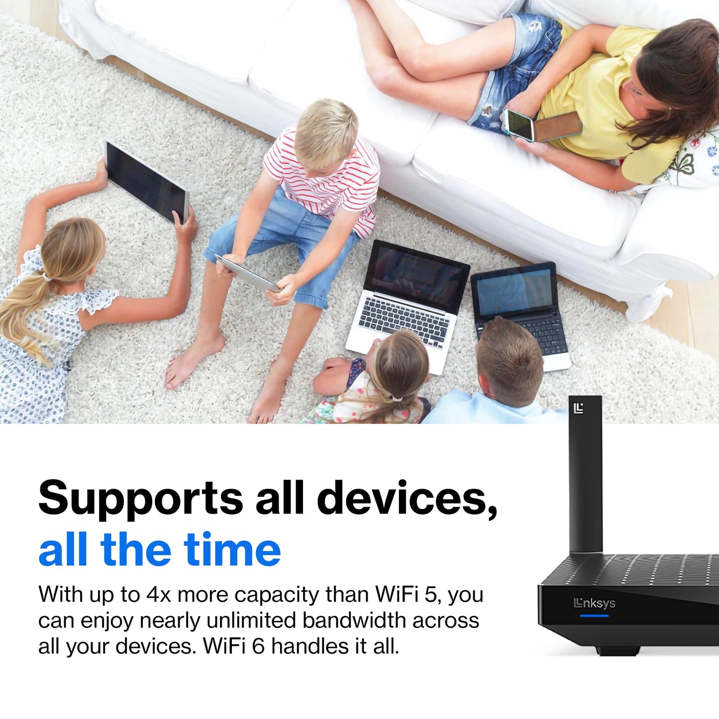 Linksys Router con Sistema de Red Wi-Fi MR7350, 1775 Mbit/s, 4X RJ-45, 2.4/5GHz, 2 Antenas Externas
