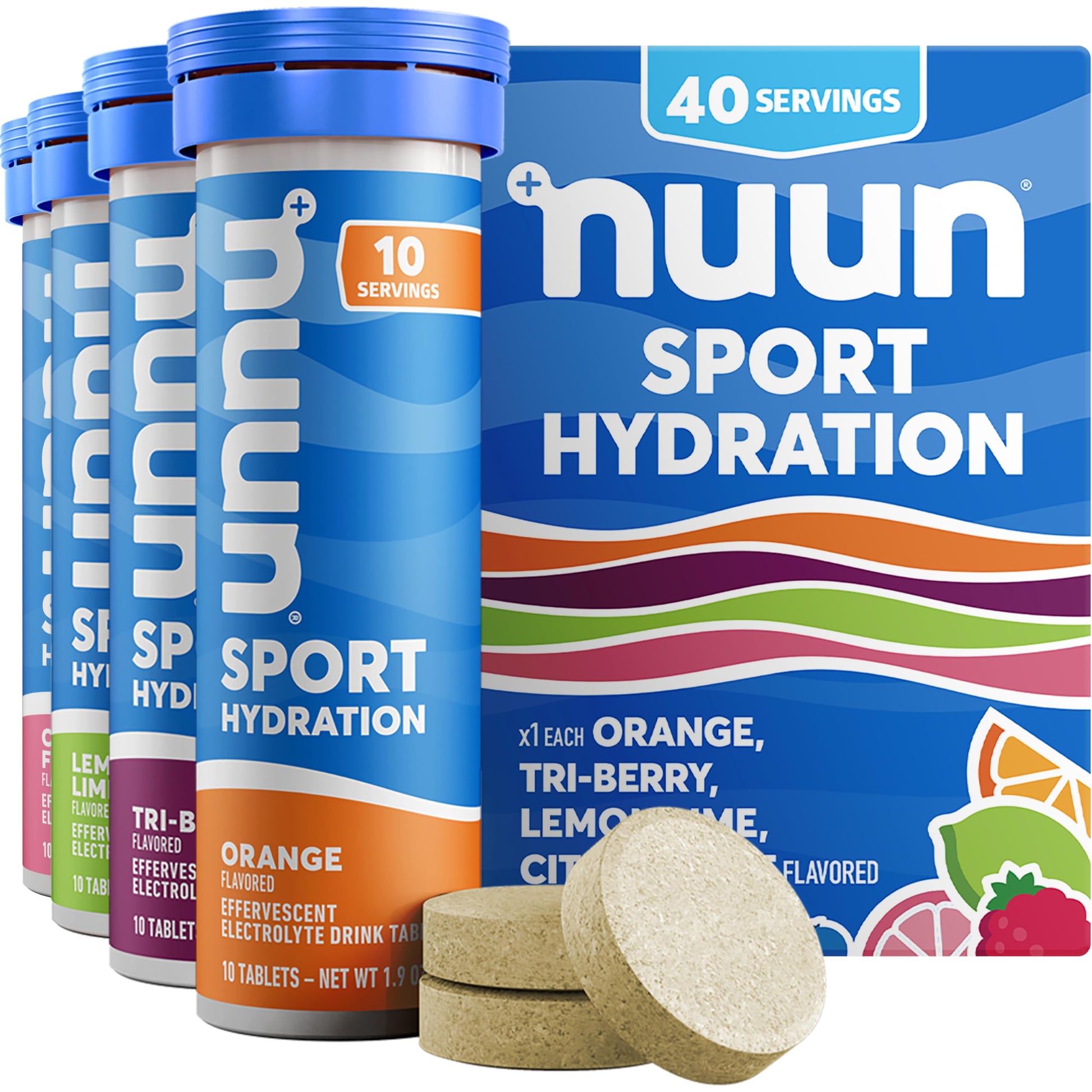 Tabletas Electrolíticas Hidratantes Nuun Active Citrus Berry Mix Caja de 4 Tubos