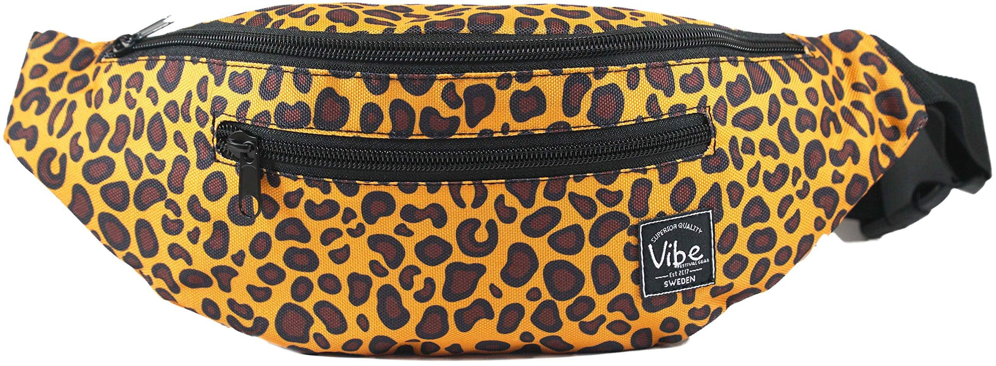 Riñonera Vibe Festival Gear Holográfica Negra Plateada Dorada Estampada para Hombre y Mujer