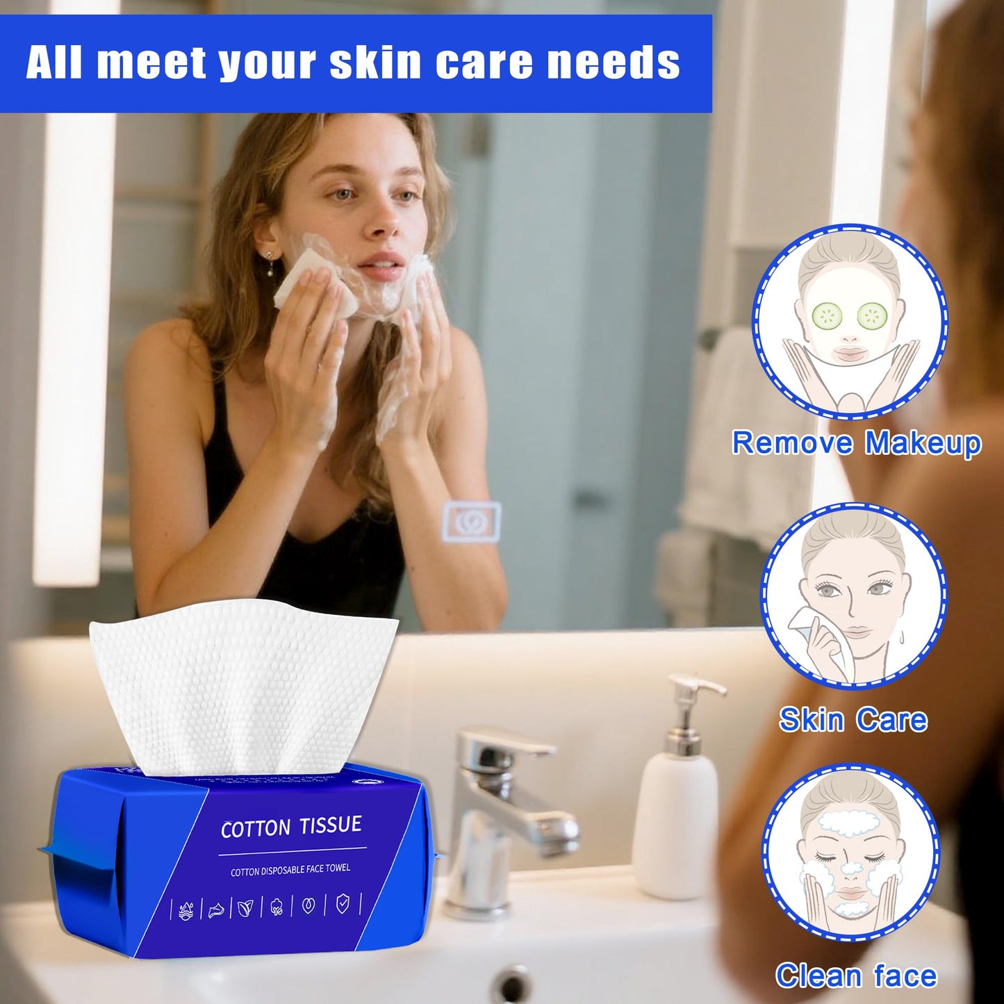 Zvnnzom Toallas Faciales Desechables de 400 Unidades