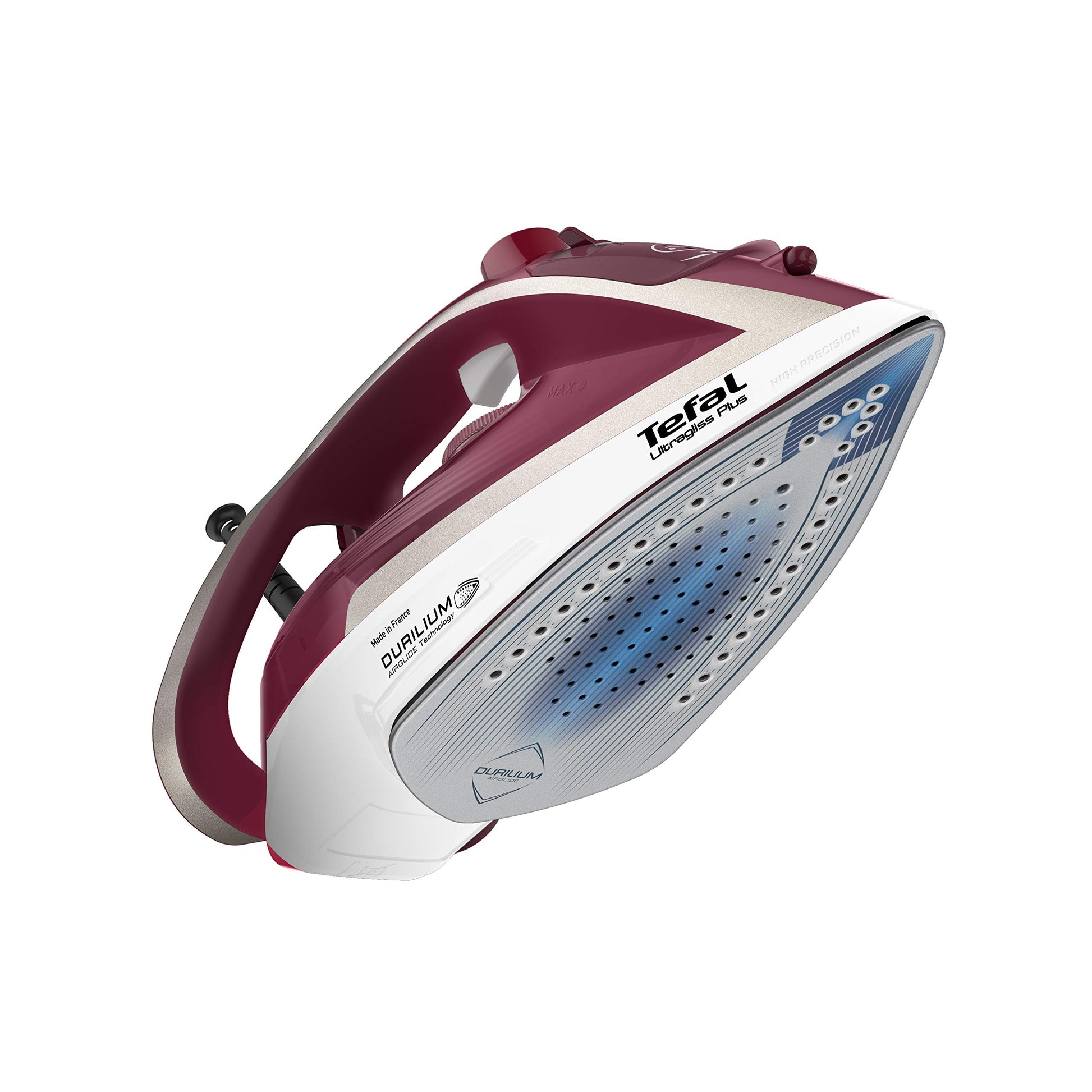 Plancha de Vapor Tefal Ultragliss Plus rojo blanco con Suela Resistente a Arañazos
