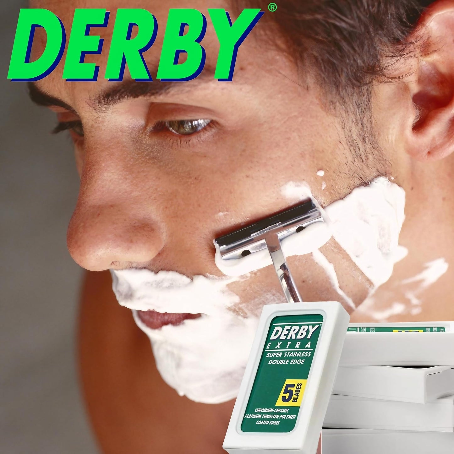 Derby Cuchillas de afeitar extra de doble filo, 100 unidades