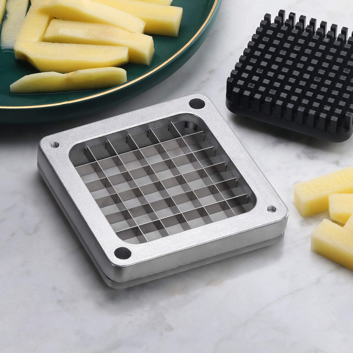 Cuchilla de Repuesto New Star Foodservice Plateada compatible con Cortador de Freír Francés NSF Montado en la Pared