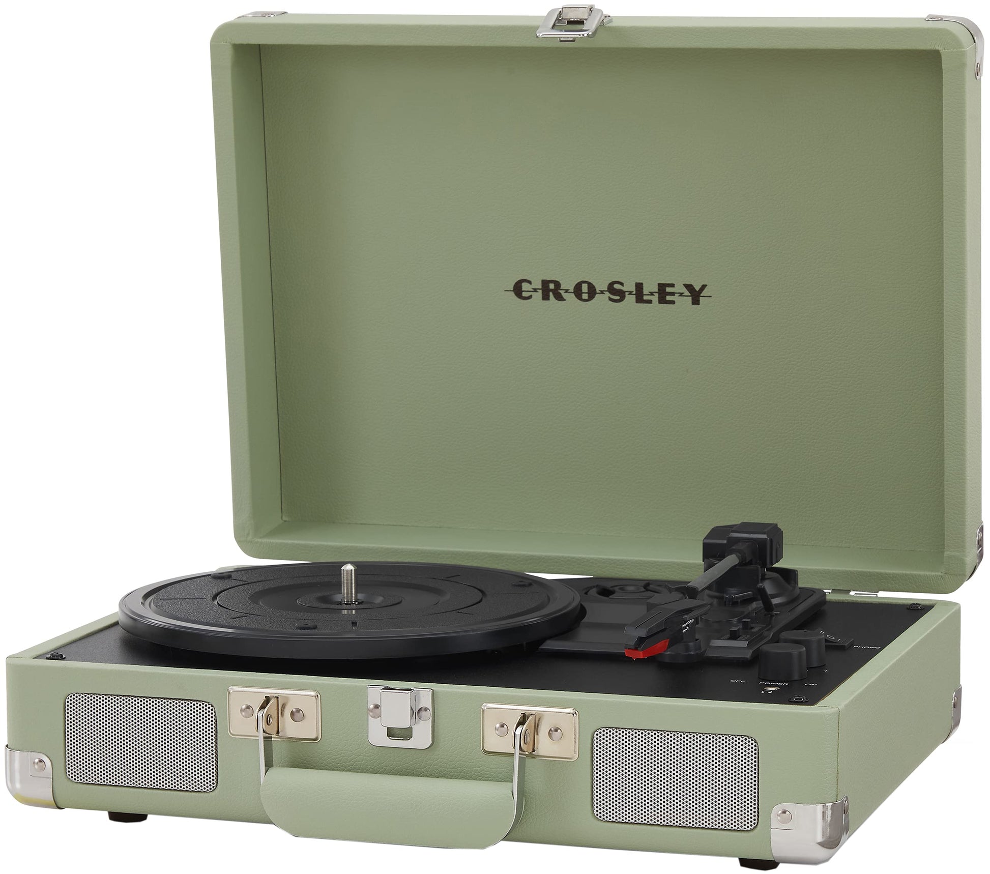 Crosley CR8005F-MT Cruiser Plus - Tocadiscos de 3 velocidades, Bluetooth, Color Verde
