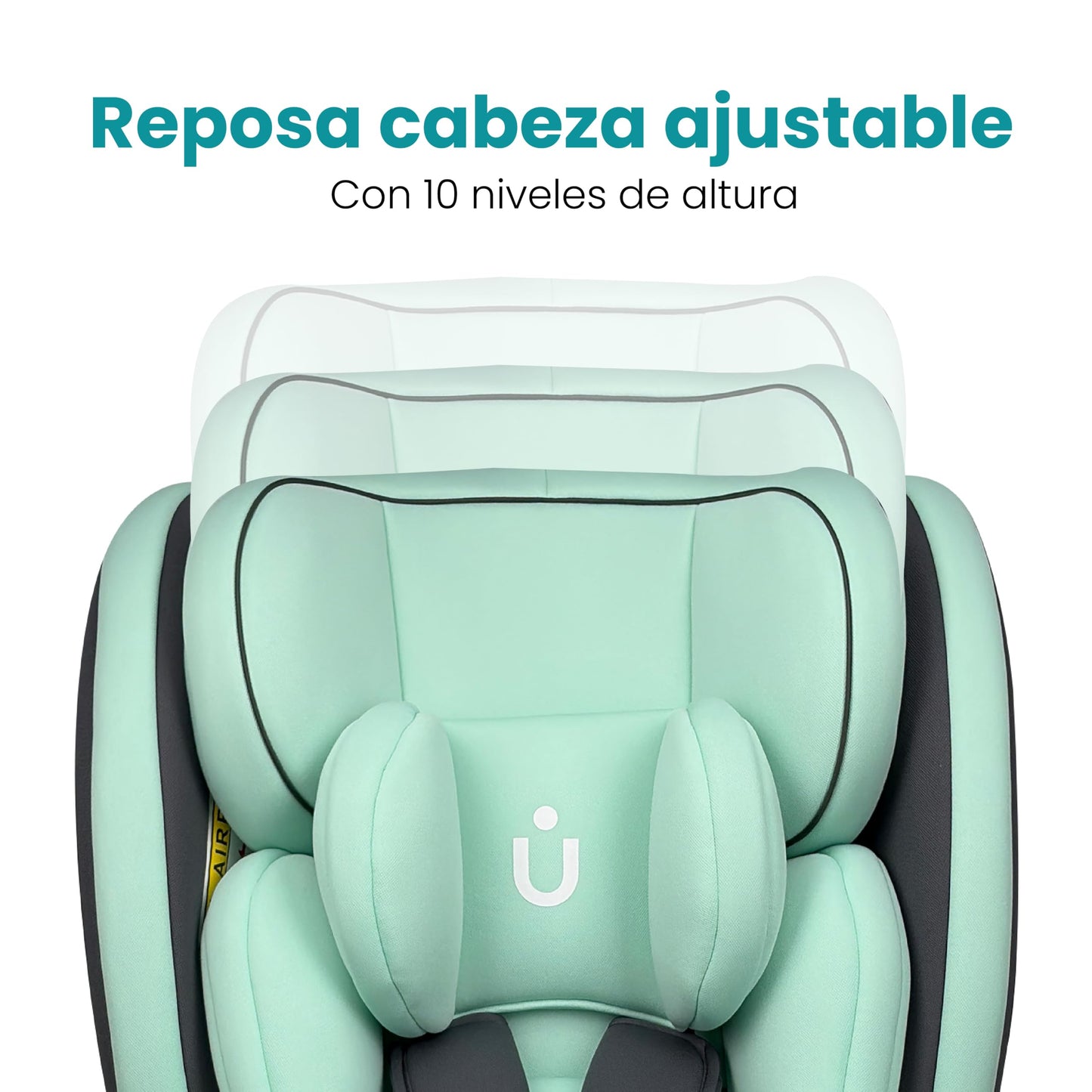 Amulay Autoasiento Kiddo ISOFIX 360°, 0 a 12 Años, Verde