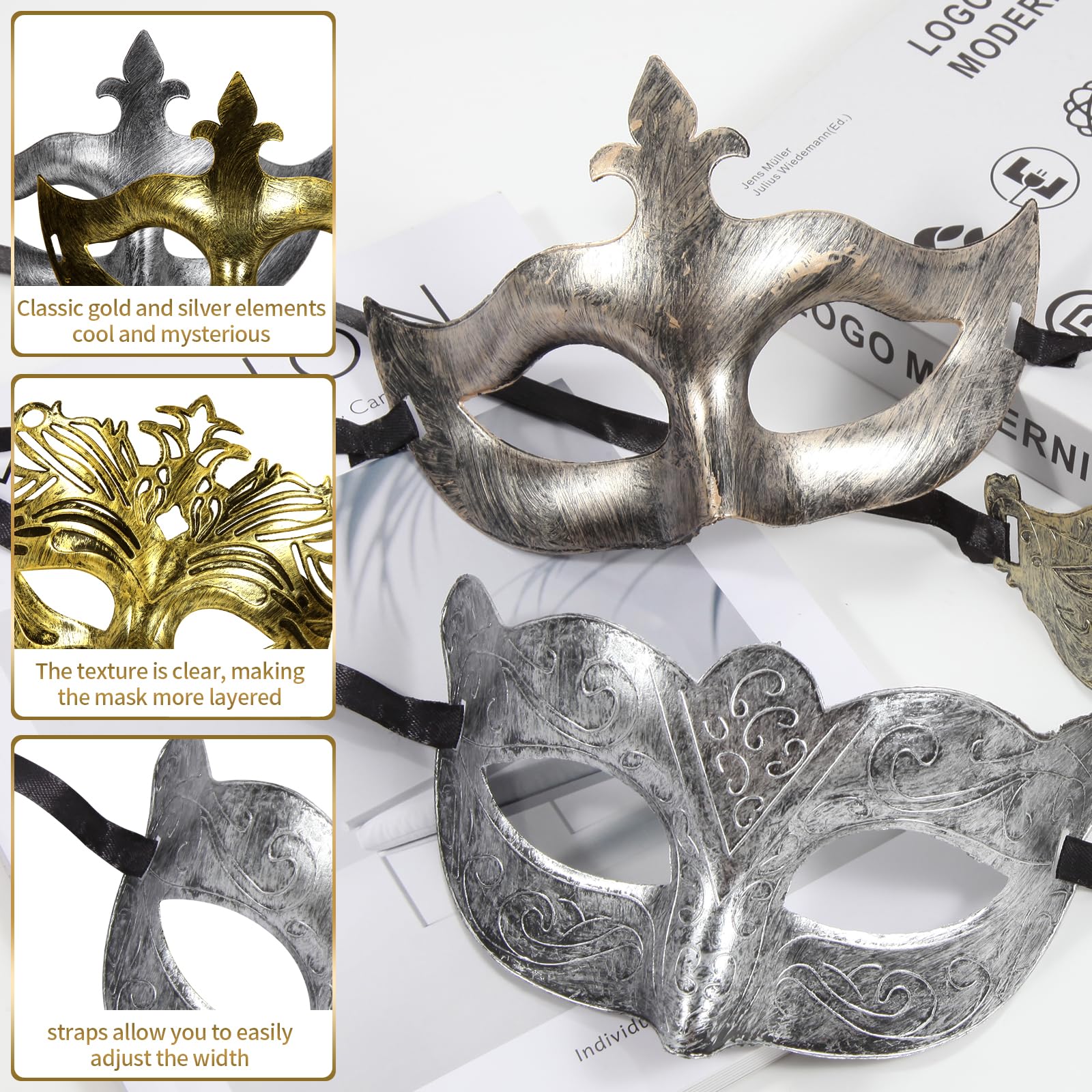 Máscaras Venecianas a Granel Multi para Mujeres, Hombres y Niños