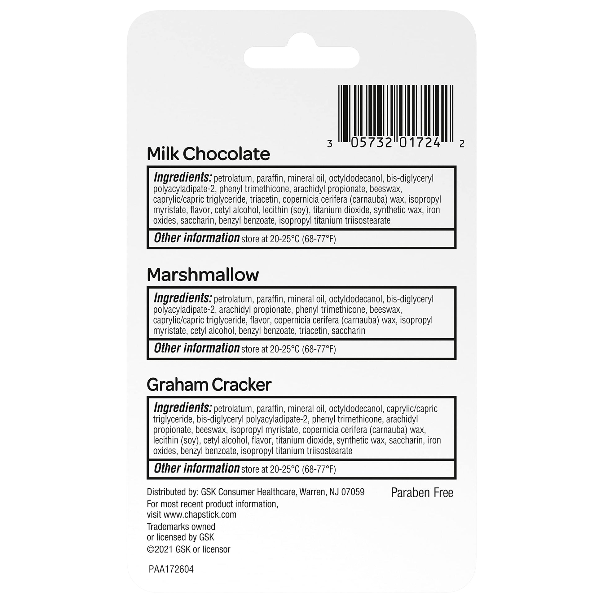 ChapStick S'Mores Collection Flavor Skin Protectant Flavored Lip Balm Tube, 3 Count