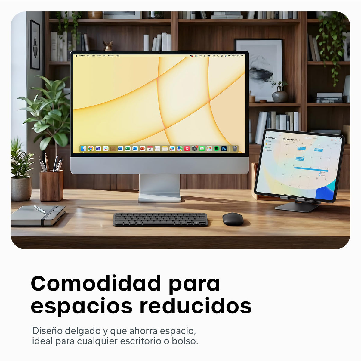 Teclado Inalámbrico SATECHI Slim EX1 Negro Espacial Conectividad 4 en 1
