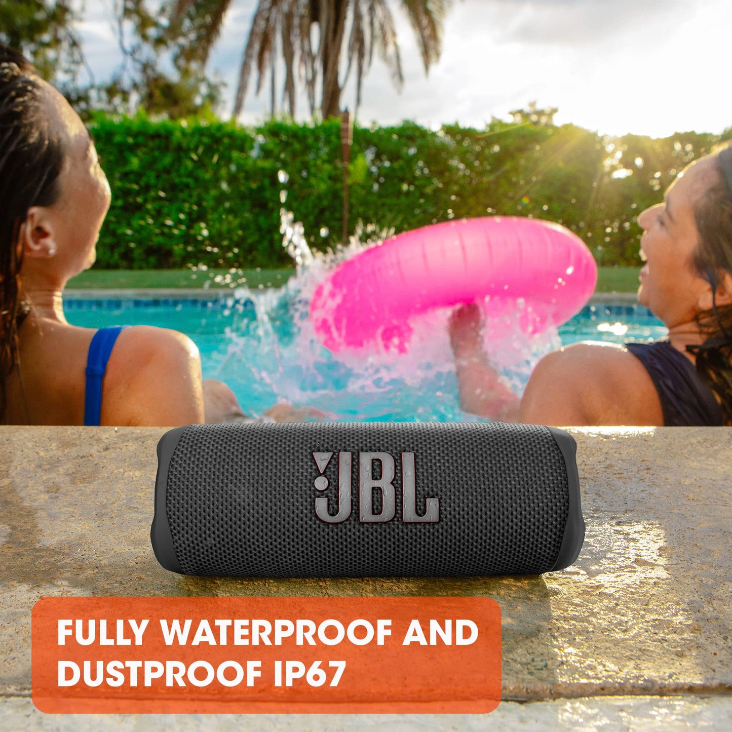 JBL Flip 6 Bocina Portátil Bluetooth, 20W de Potencia, Reproducción 12 Horas, Resistente al Agua IP67 - Rosa