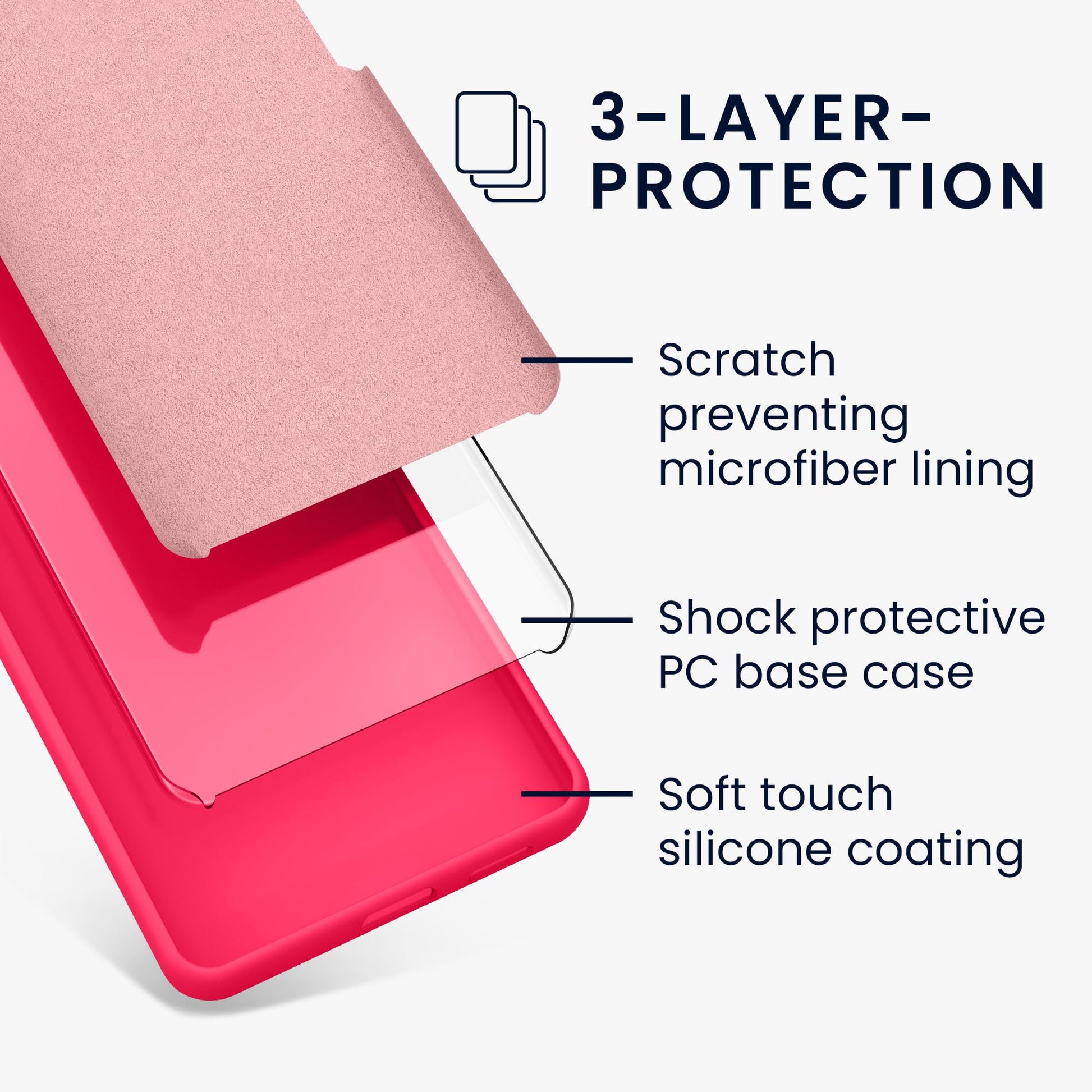 kwmobile Carcasa Compatible con Google Pixel 8a Funda - Case TPU y Silicona antigolpes - Apto Carga inalámbrica - Rosa neón