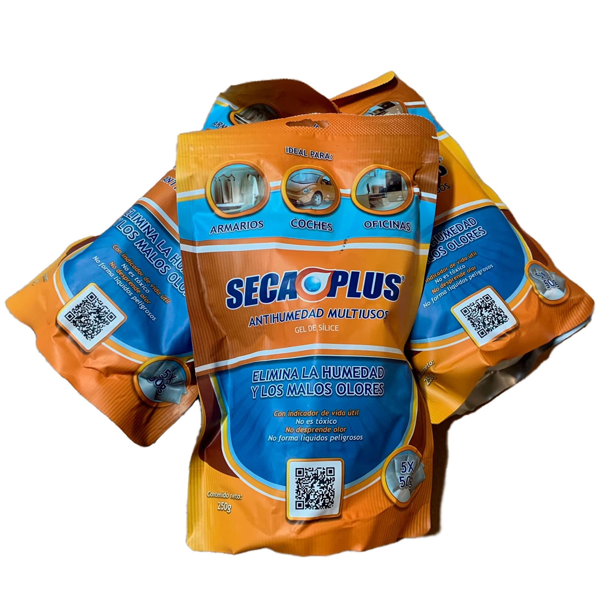 Absorbedor de Humedad Gel de Sílice 50gr Con Indicador de Humedad