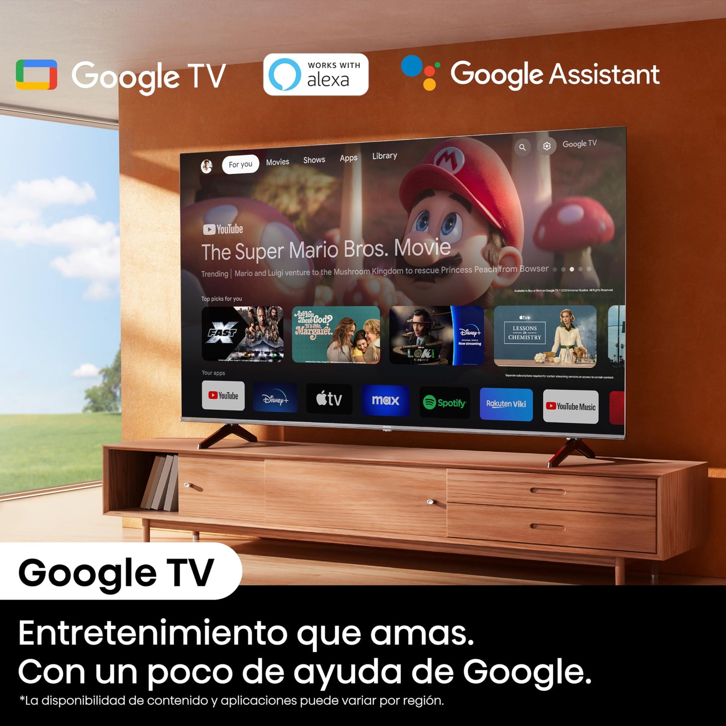 Hisense Television A6N Pantalla 50 Pulgadas, Smart Google TV UHD 4K,Control Remoto por Voz con Alexa, Dolby Vision, Amplia Gama de Colores, Modo de Juego Plus, ALLM,mira TV en Vivo sin Cable