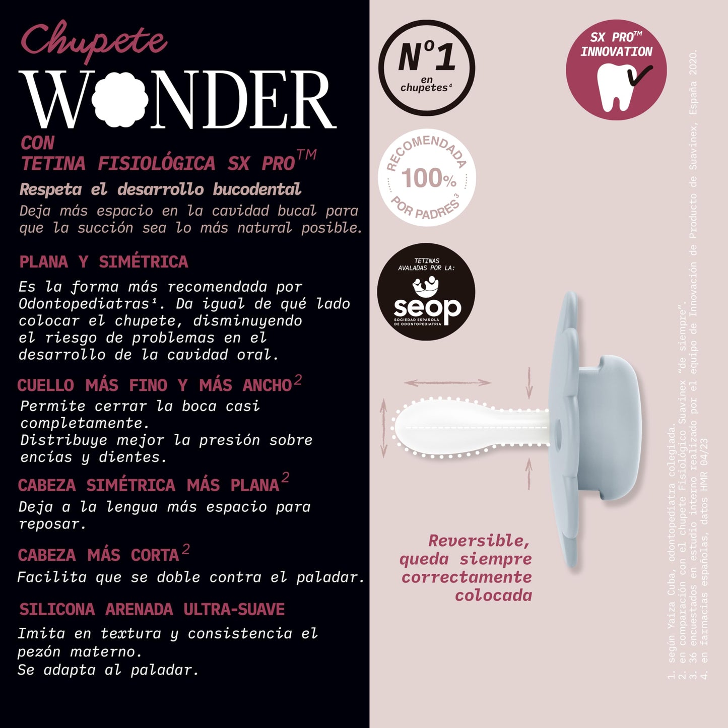 Chupete Silicona Suavinex Mauve para 0-6 Meses 2 Pack