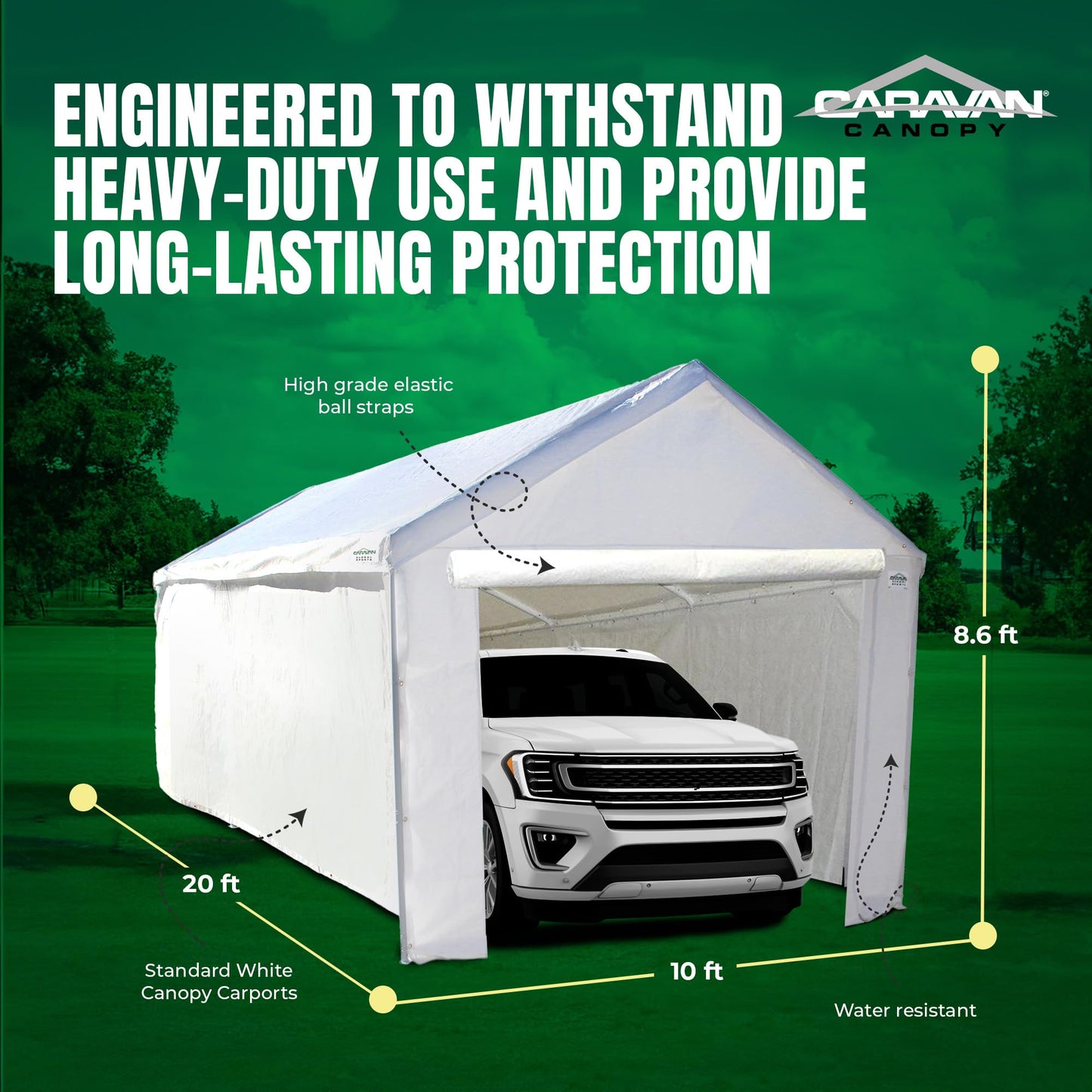 Caravan 12000211010 Canopy - Kit de Pared Lateral para portabebés, Color Blanco