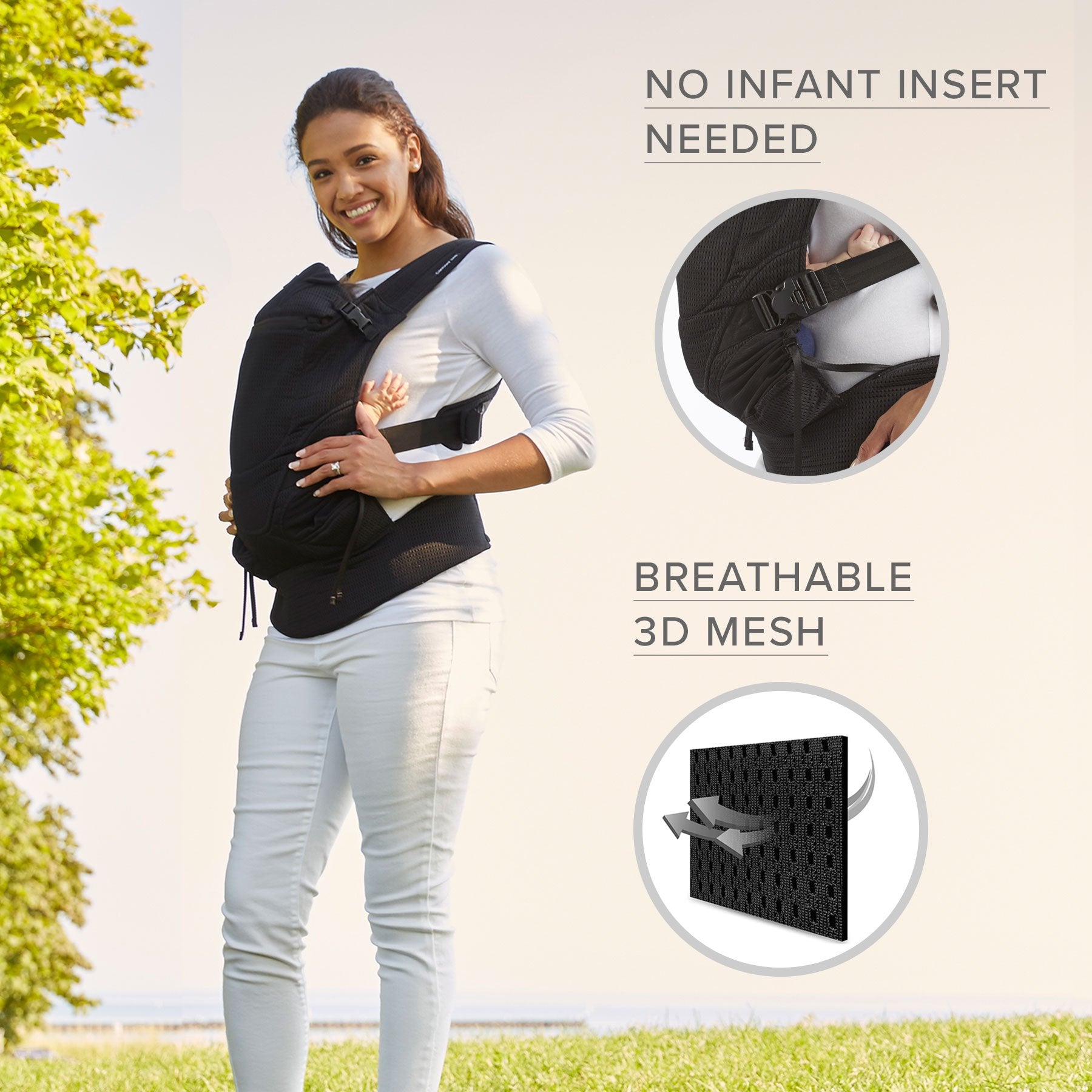 Contours - Portabebés para recién nacidos a niños pequeños | Love 3 posiciones convertible fácil de usar con bolsillos para hombres y mujeres, recién nacidos, cara frontal y cara frontal (8-30 libras)