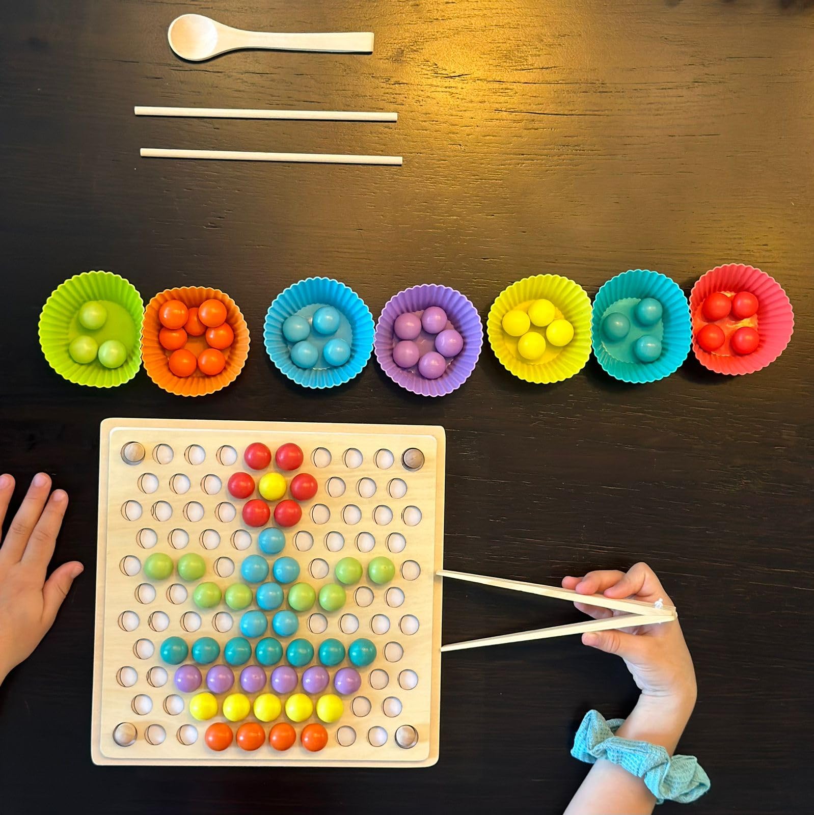 Juguete Montessori Time to Fiesta Figuras de Bolitas Colores