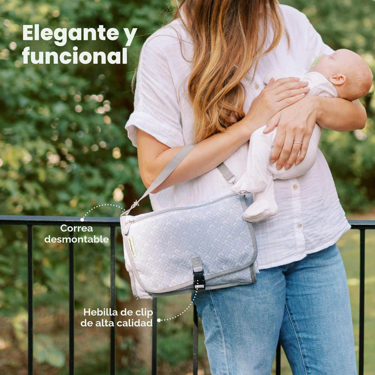 KeaBabies - Cambiador portátil para pañales – Cambiador grande impermeable para bebé, embrague de pañales de viaje compacto, bolsillos funcionales para artículos esenciales para recién nacidos,