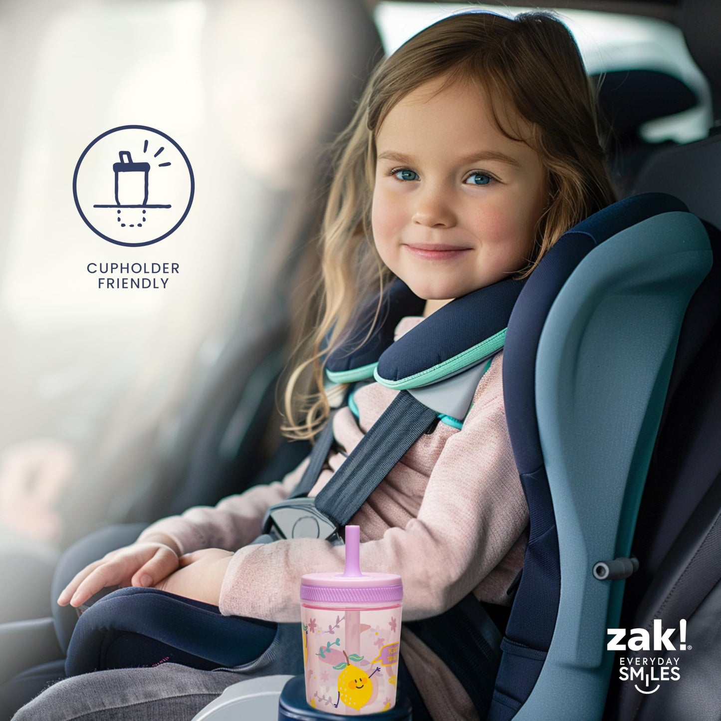 Zak Designs Tiburón bebé de 15 onzas hecho de plástico duradero y silicona, paquete perfecto para niños