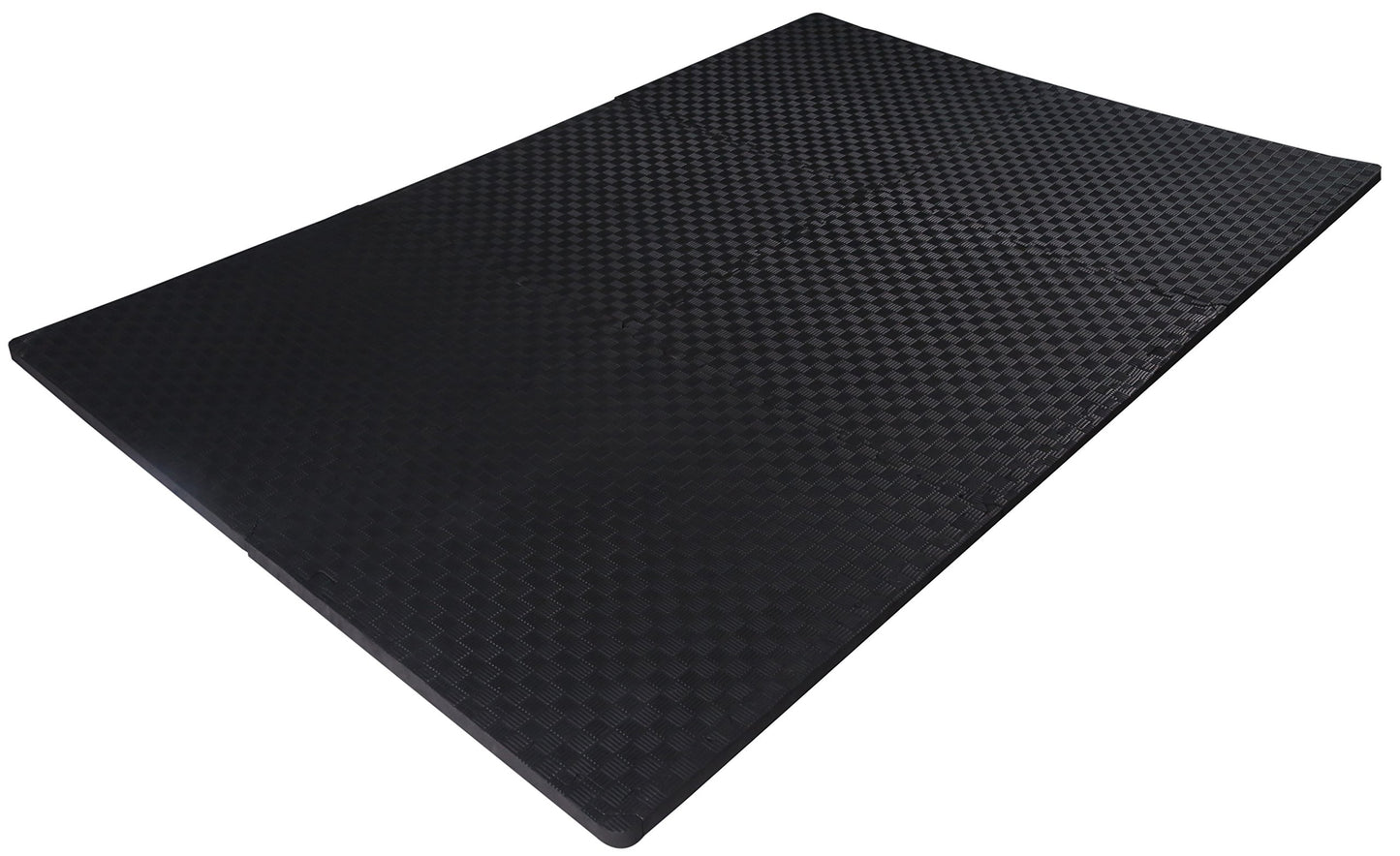 BalanceFrom Bfpm-03, Tapete De Ejercicio Con Azulejos Entrelazados Espuma EVA Para MMA Gimnasi Unisex Adulto, Negro (Black), One Inch Thick 24 Square Feet