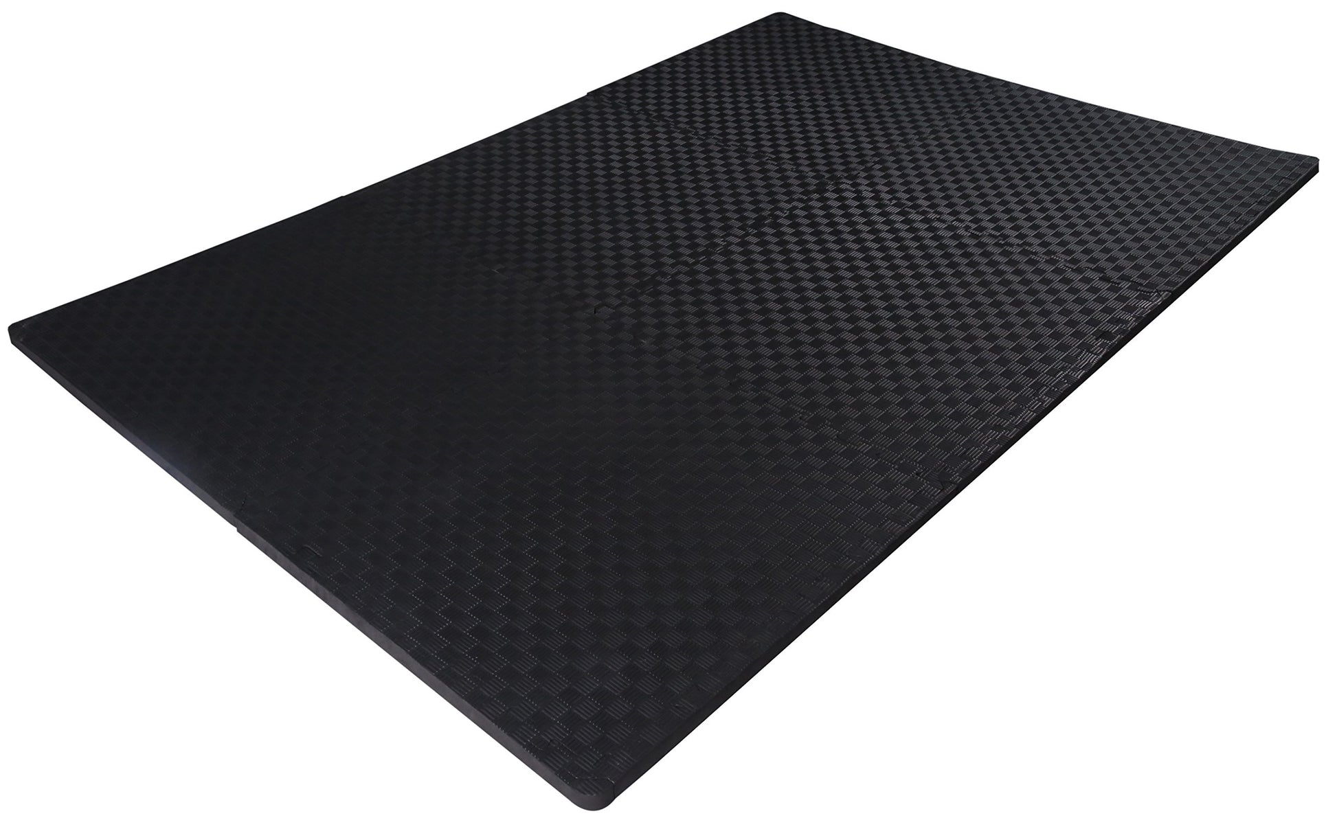 BalanceFrom Bfpm-03, Tapete De Ejercicio Con Azulejos Entrelazados Espuma EVA Para MMA Gimnasi Unisex Adulto, Negro (Black), One Inch Thick 24 Square Feet
