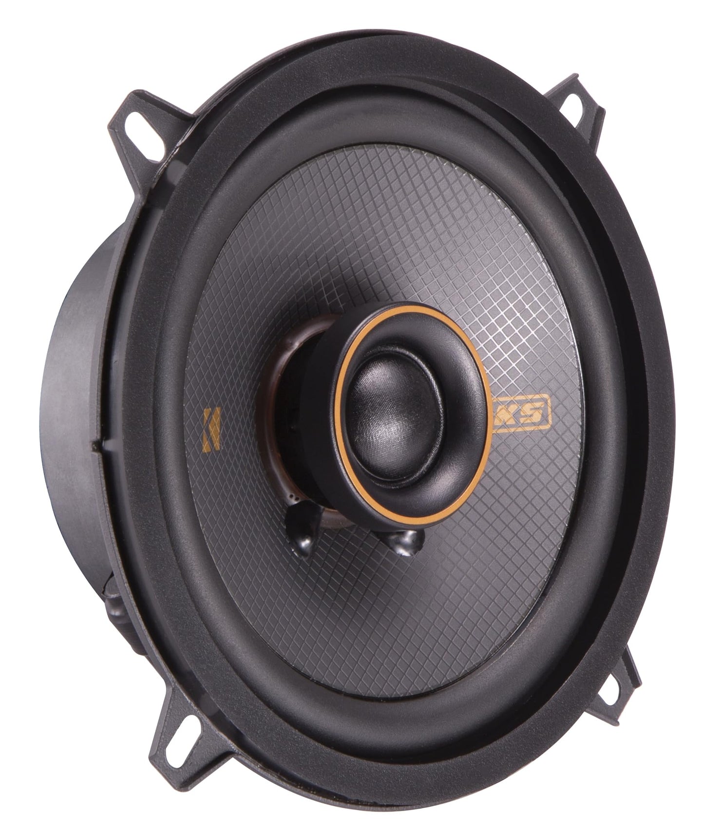 KICKER 51KSC504 Sistema de altavoces coaxiales, diseño de 2 vías, un (1) par, woofer de polipropileno de 5.25 pulgadas, rango medio, tweeters de cúpula de seda de 3/4 pulgadas, 75 vatios RMS, pico de