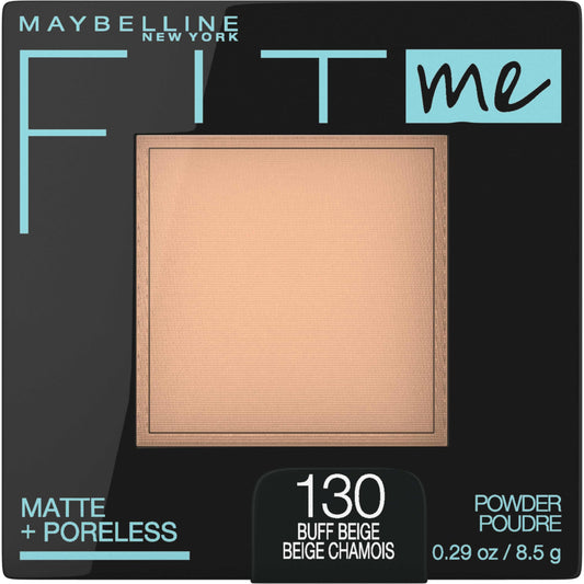 Maybelline New York Fit Me Mate + maquillaje en polvo sin poros, Buff Beige, 1 pieza