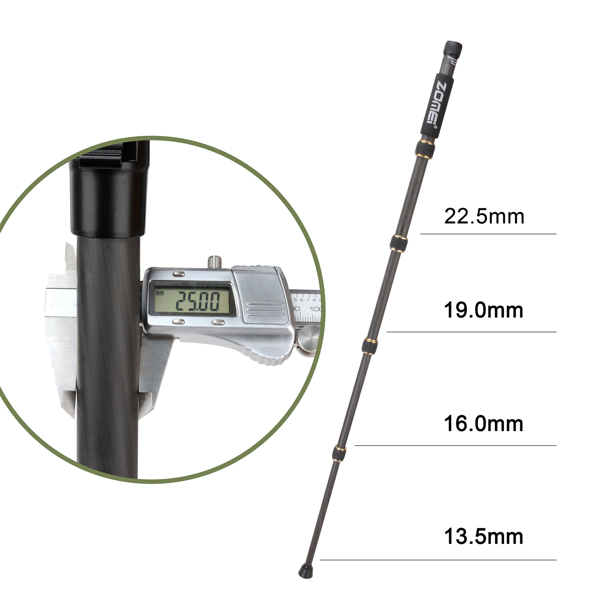 Trípode Portátil ZoMei Fibra de Carbono con Cabezal de Bola Compacto