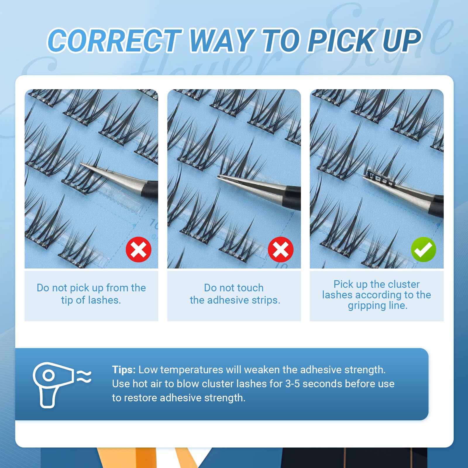 NAGARAKU Grupos De Pestañas Autoadhesivos Para 48 Pcs No Necesita Pegamento Ni Removedor Presión En Un Solo Paso Pestañas Reutilizables Prepegadas En Casa Sunflower Style SA-DIY-07(0,07mm C 10-12mm)